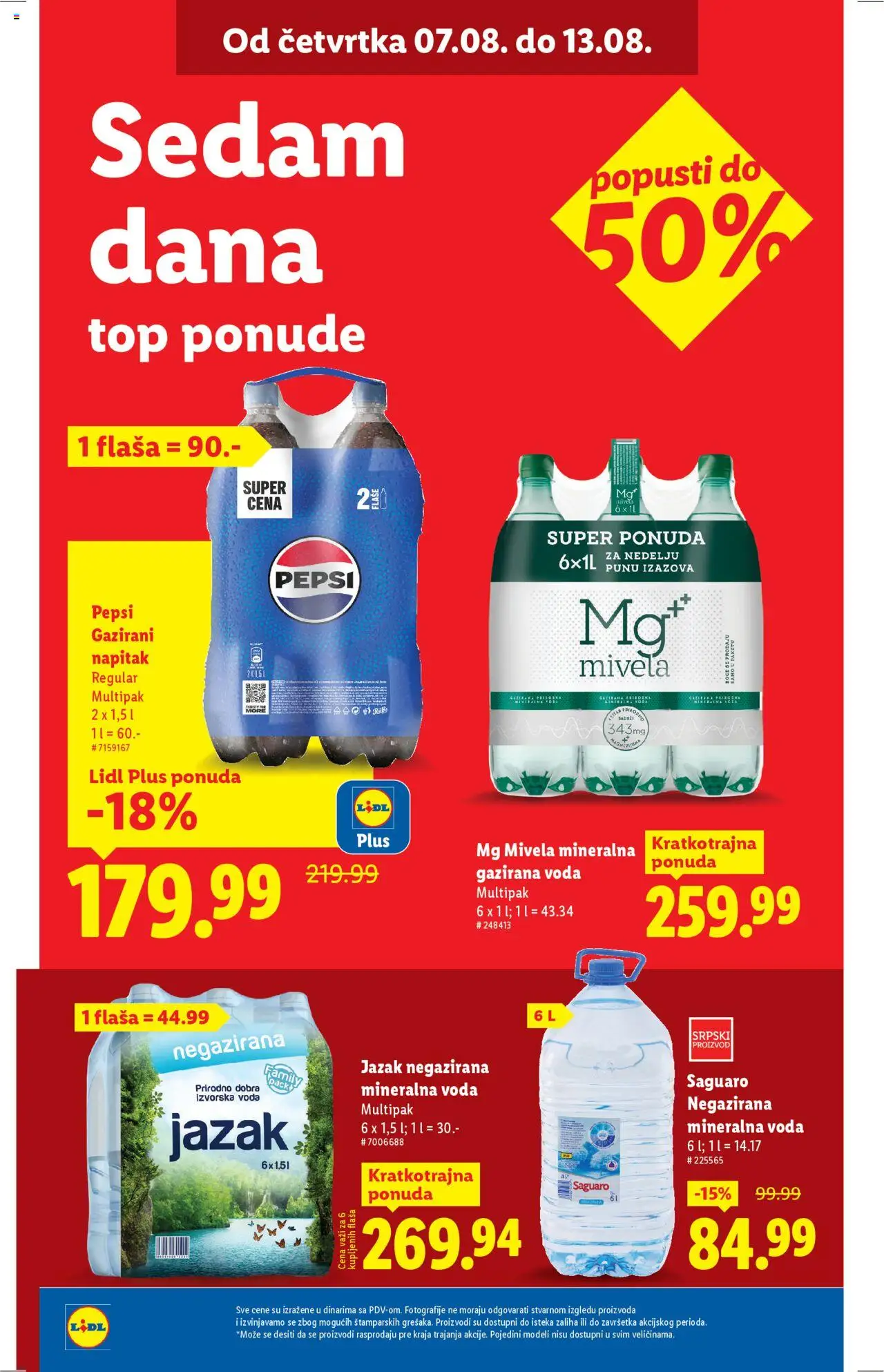 Lidl katalog - važi od 07.08.2025 | Strana: 22 | Proizvode: Voda, Mineralna voda, Pepsi