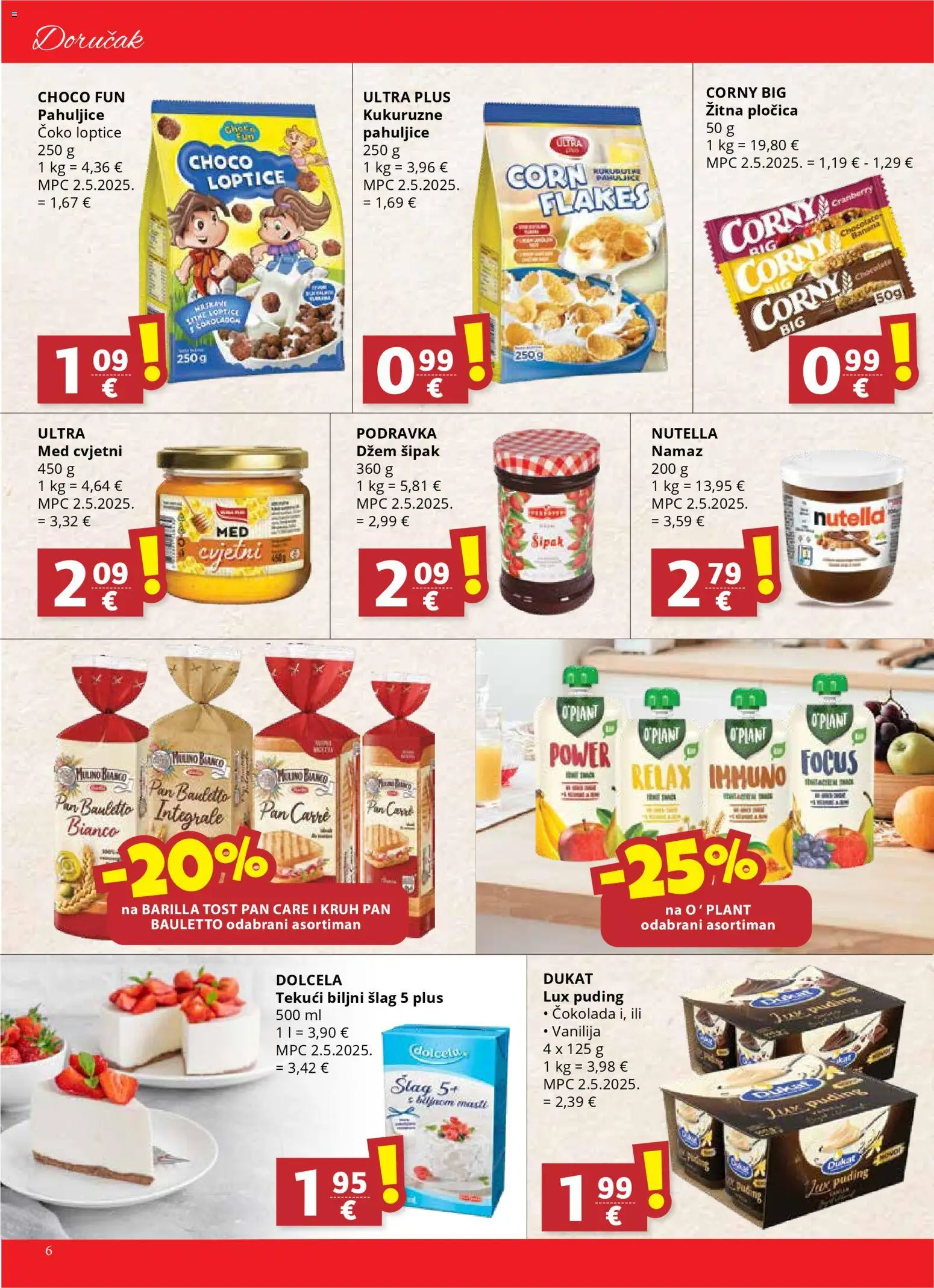 Djelo katalog | vrijedi od 03.12.2025 | Stranica: 6 | Proizvodi: Podravka, Džem, Šlag, Namaz