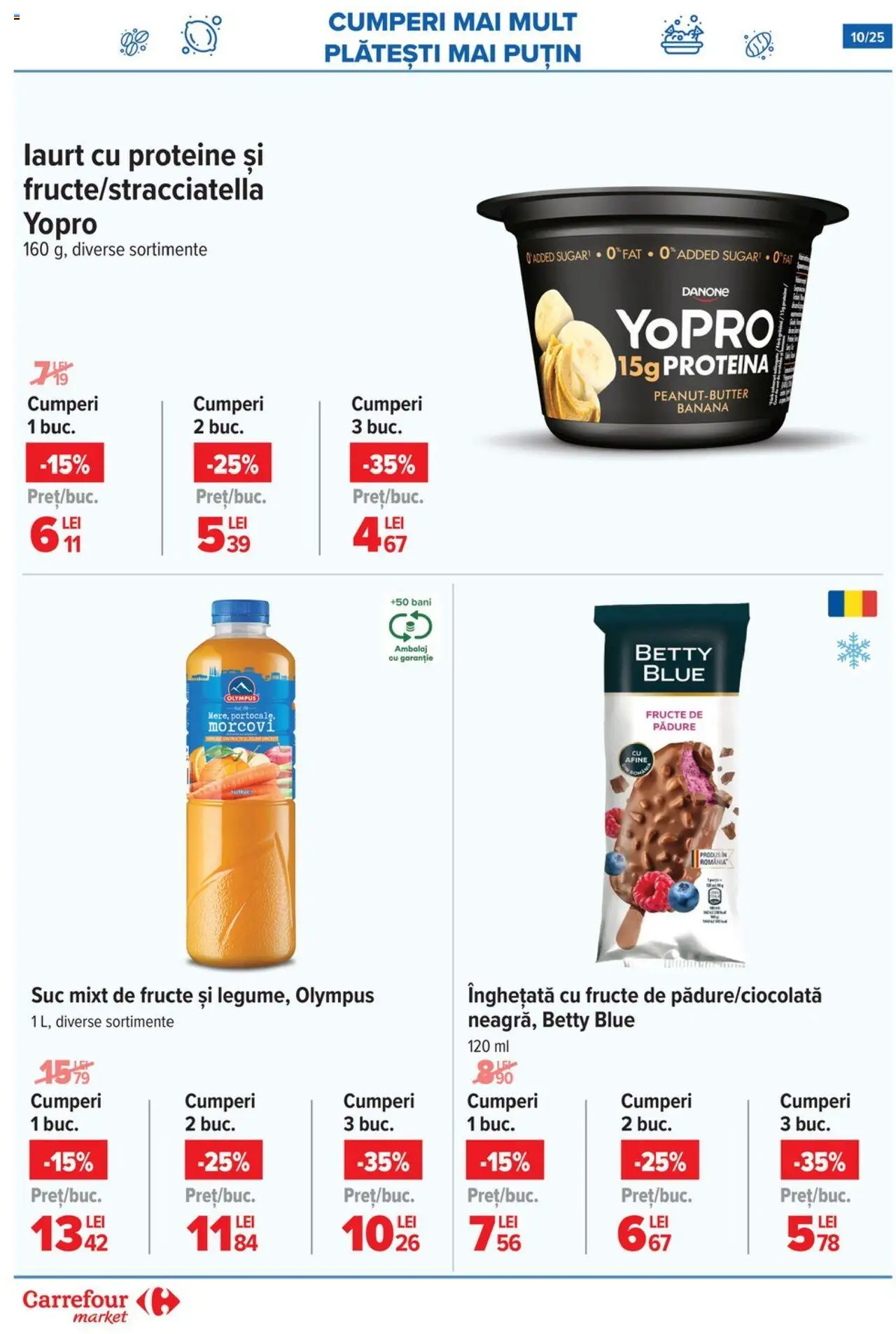 Carrefour catalog - Market – valabil de la 20.08.2025 | Pagină: 10 | Produse: Afine, Morcovi, Înghețată, Fructe