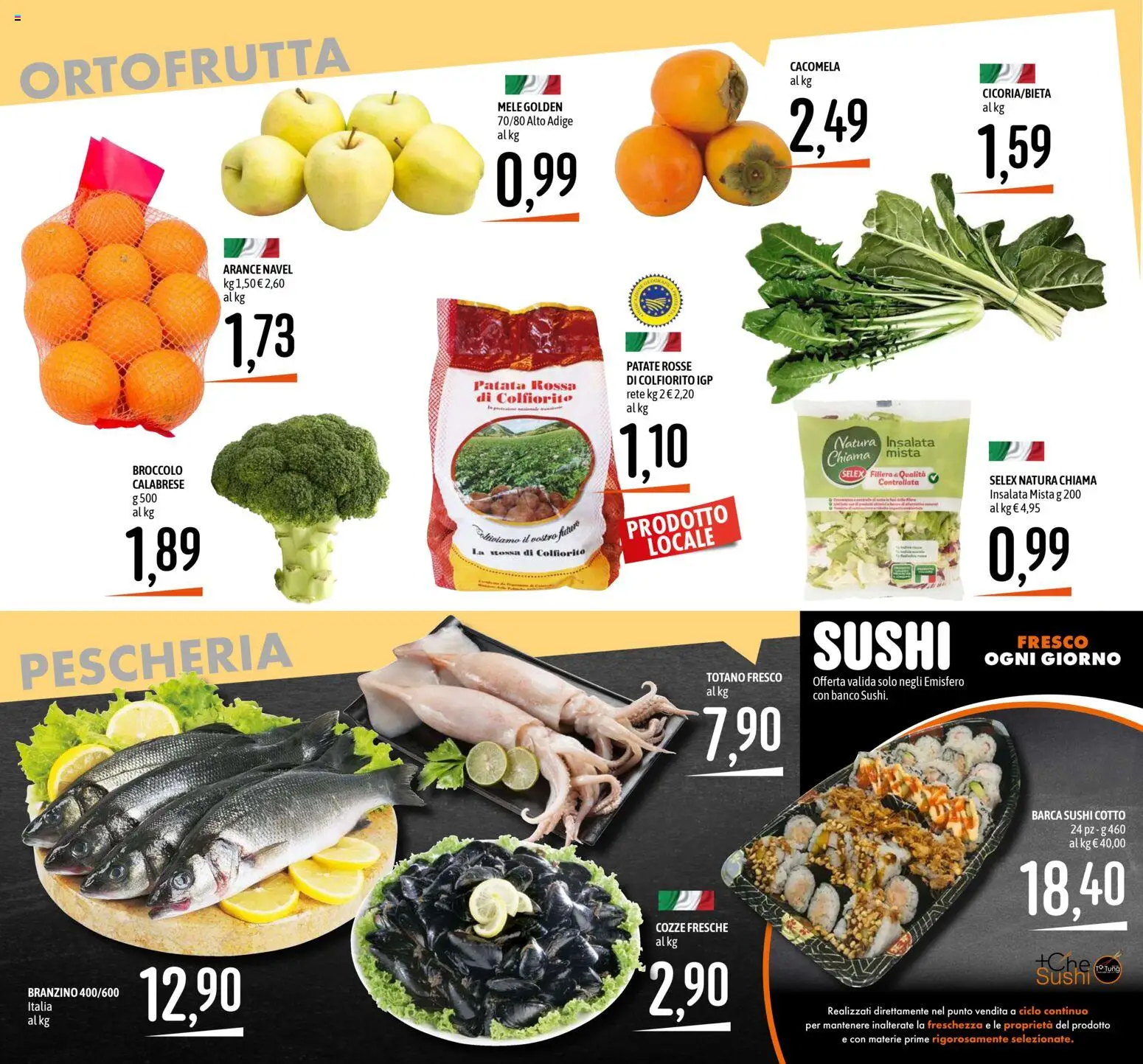 Volantino Emisfero del 30.10.2025 | Pagina: 16 | Prodotti: Arance, Cozze, Branzino, Sushi