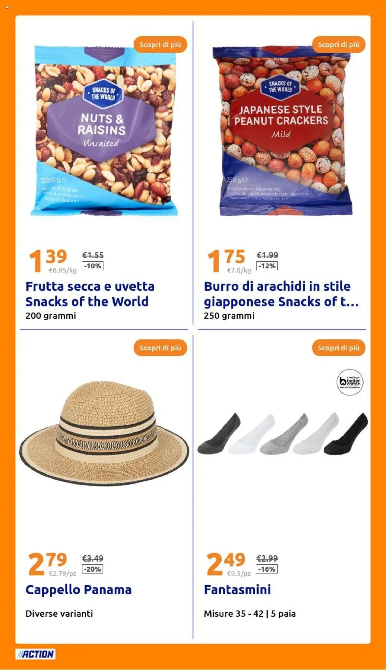 Volantino Action del 25.06.2025 | Pagina: 25 | Prodotti: Frutta, Burro, Cappello, Burro di arachidi