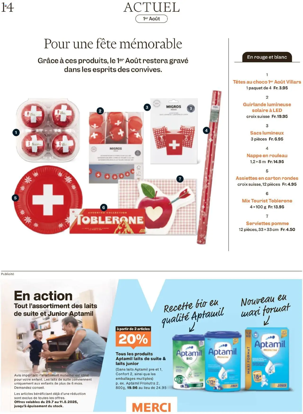 Migros - Magazin FR ab 28.07.2025 | Seite: 14 | Produkte: String, Rouge