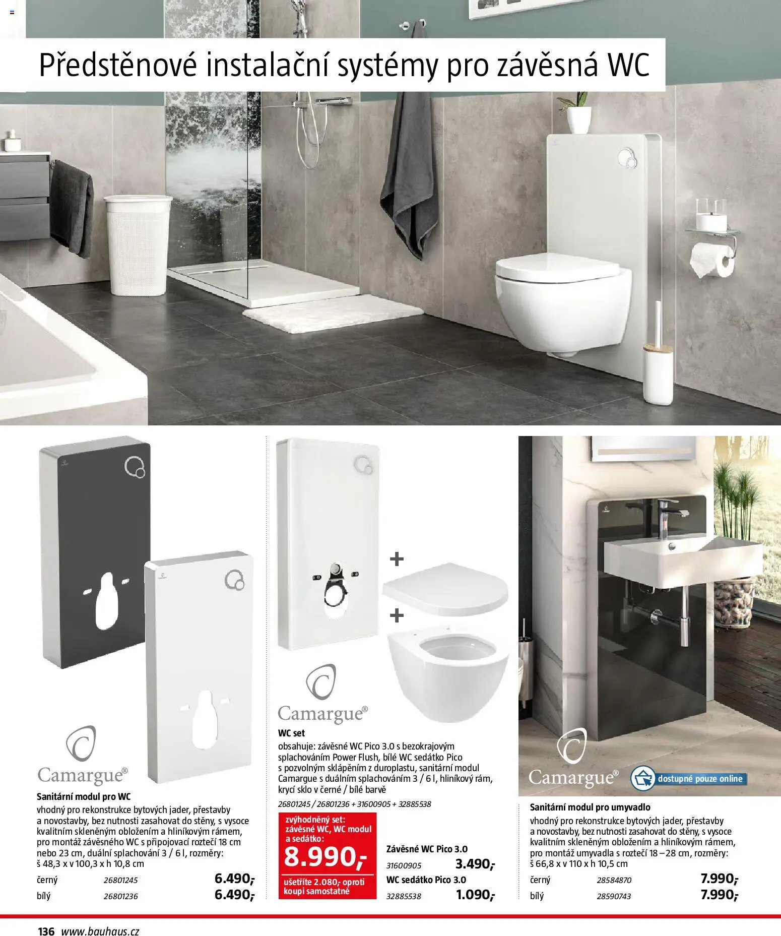 Bauhaus katalog Sanita od 03.11.2025 | Strana: 136 | Produkty: Umyvadlo, Wc