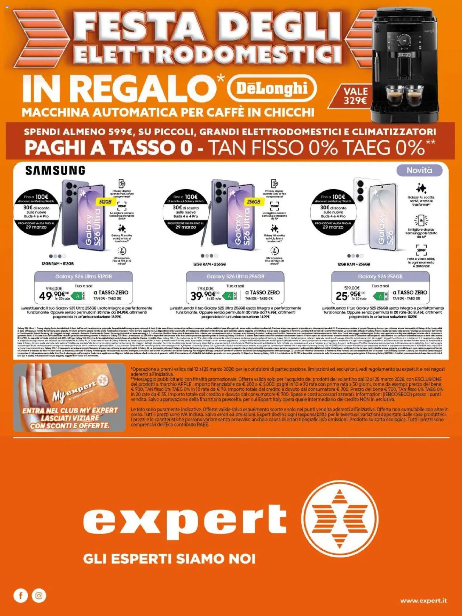 Volantino Expert del 12.03.2026 | Pagina: 38 | Prodotti: Caffè, Samsung