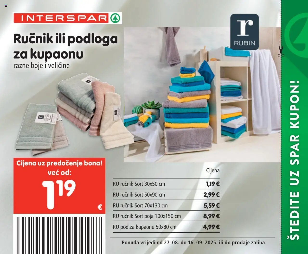 Interspar katalog | vrijedi od 27.08.2025 | Stranica: 34 | Proizvodi: Ručnik