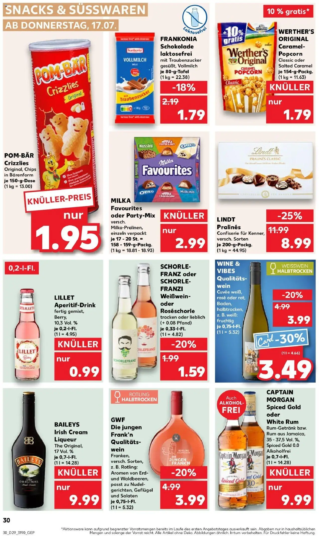Kaufland prospekt Glauchau	 - gültig ab dem 21.07.2025 | Seite: 43 | Produkte: Weißwein, Milka, POM-BÄR, Chips