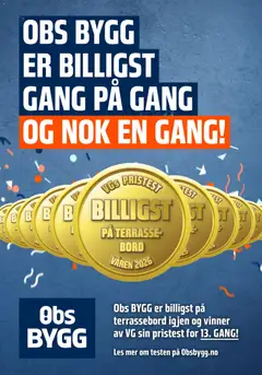 Forhåndsvisning av Obs Bygg kundeavis gyldig fra 26.04.2026 | Side: 35 | Produkter: Bord