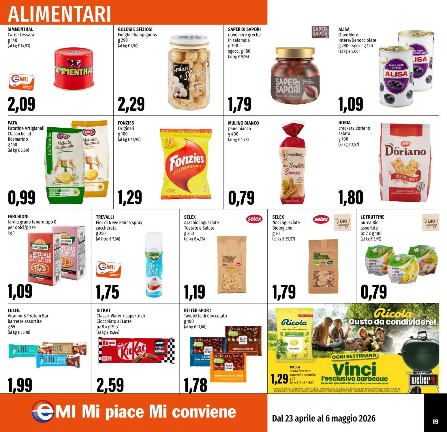 Volantino EMI del 23.04.2026 | Pagina: 19 | Prodotti: Cioccolato, Farina, Noci, Nocciole
