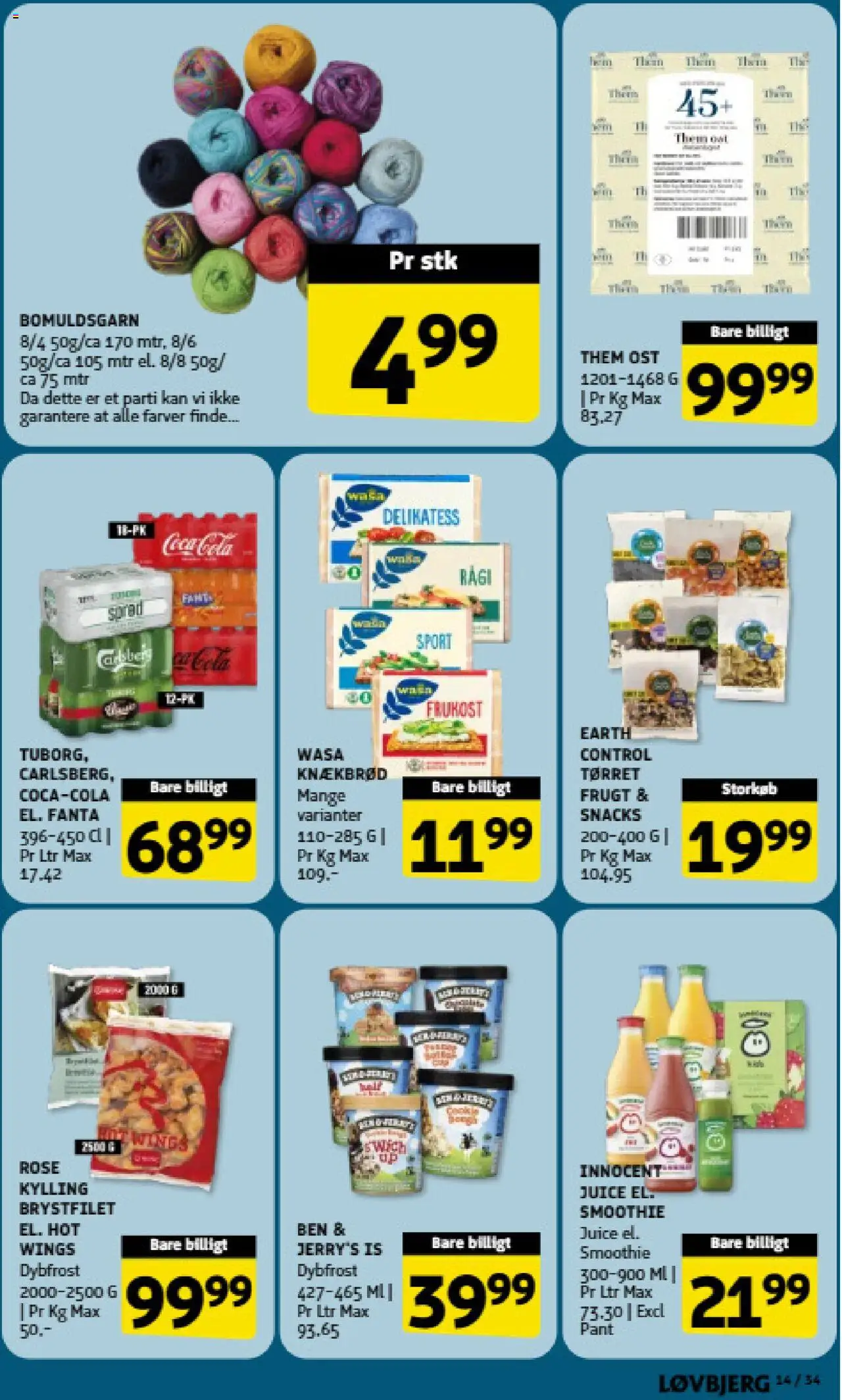 Løvbjerg tilbudsavis – gyldig fra 12.09.2025 | Side: 14 | Produkter: Juice, Fanta, Is, Cola