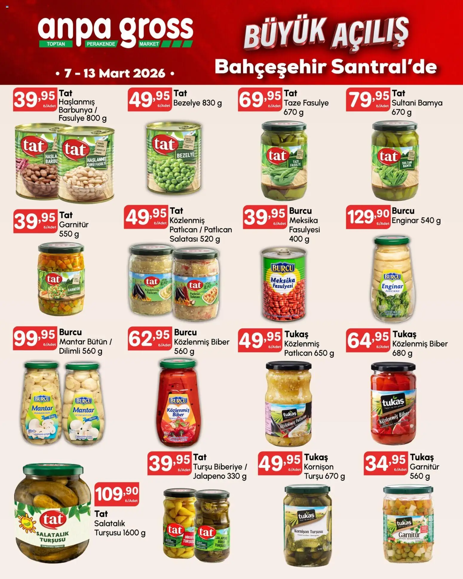 Anpa Gross - Katalog Büyük açılış 2 - 07.03.2026 tarihinden itibaren geçerlidir | Sayfa: 5 | Ürünler: Fasulye, Salatalık, Bamya, Mantar