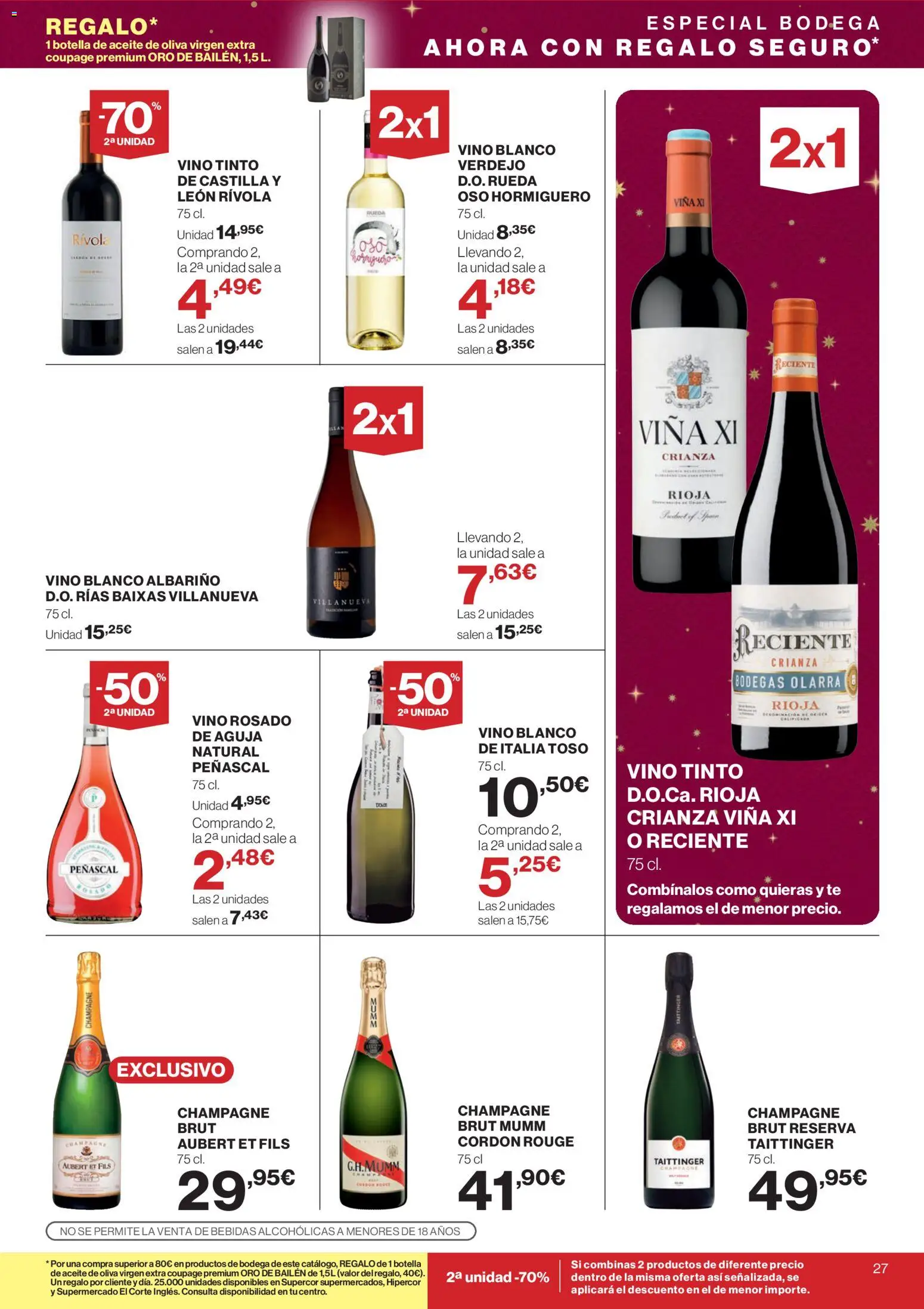 Supercor Canarias │ válido desde el 18.12.2025 | Página: 27 | Productos: Aceite, Vino rosado, Vino, Aceite de oliva
