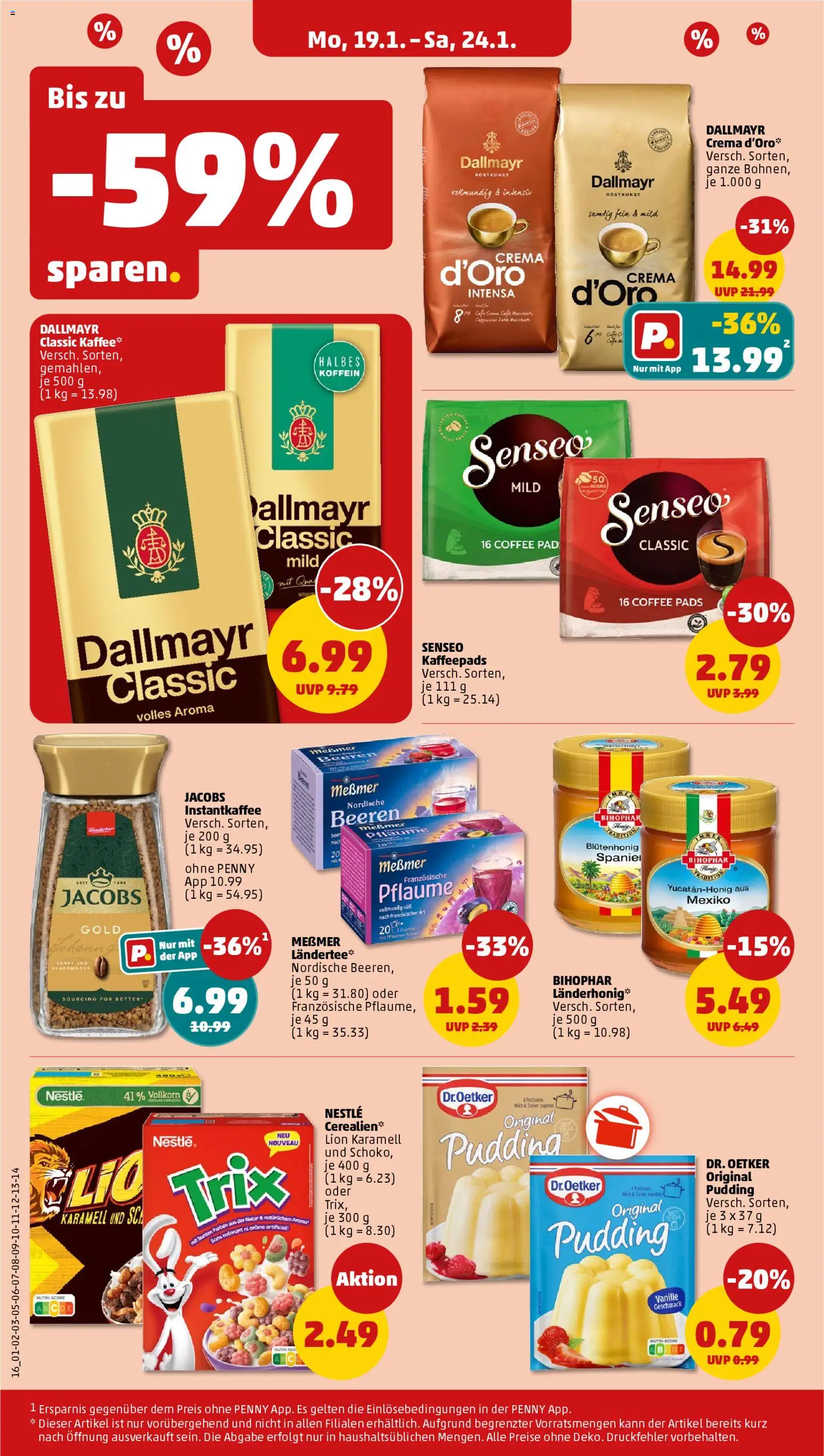 Penny Prospekt 	 – gültig ab 19.01.2026 | Seite: 18 | Produkte: Senseo, Kaffeepads, Kaffee, Dallmayr