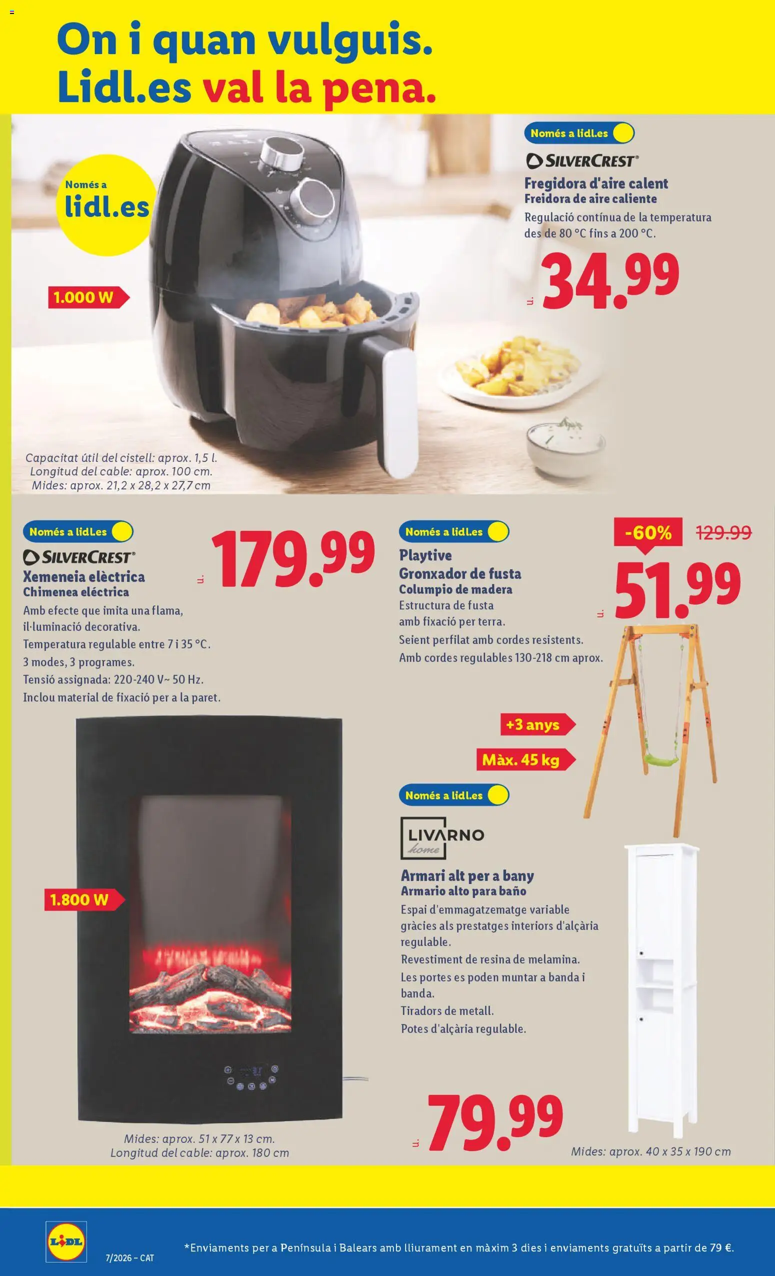 Lidl folleto de bazar │ válido desde el 09.02.2026 | Página: 2 | Productos: Cable, Freidora, Armario, Baño