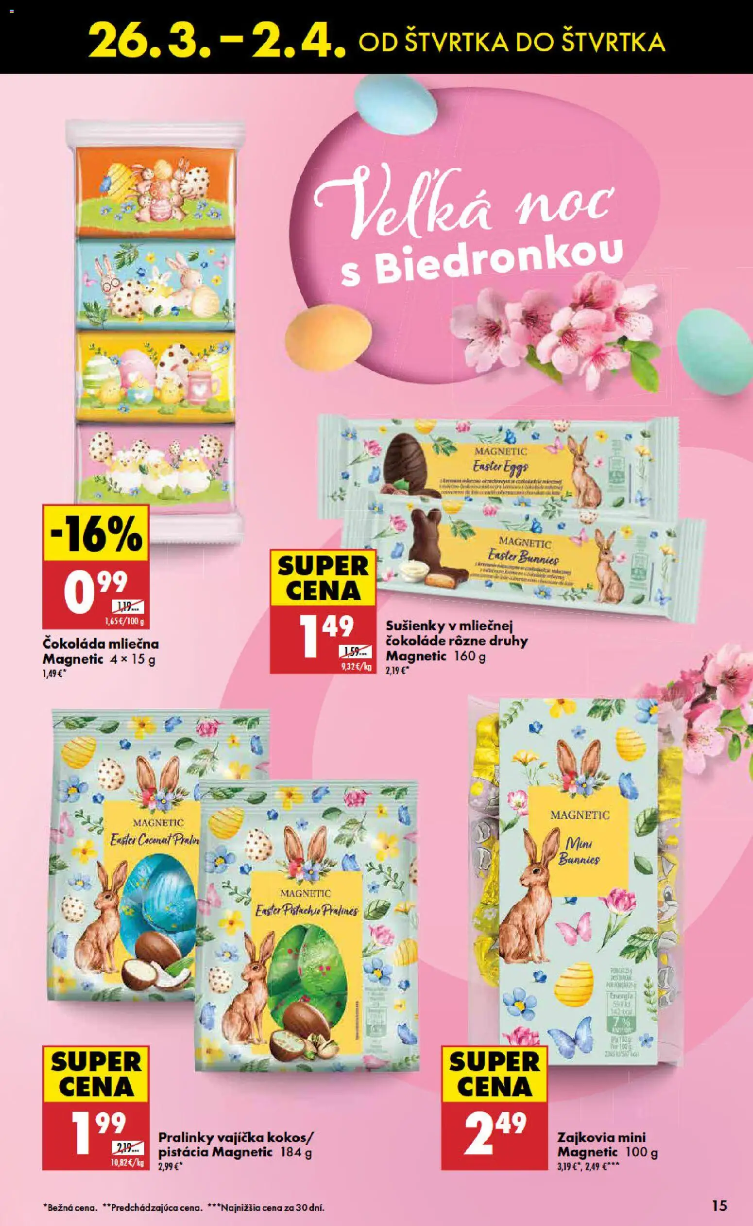 Nové Biedronka akcie – leták je platný od 26.03.2026 | Strana: 15 | Produkty: Čokoláda