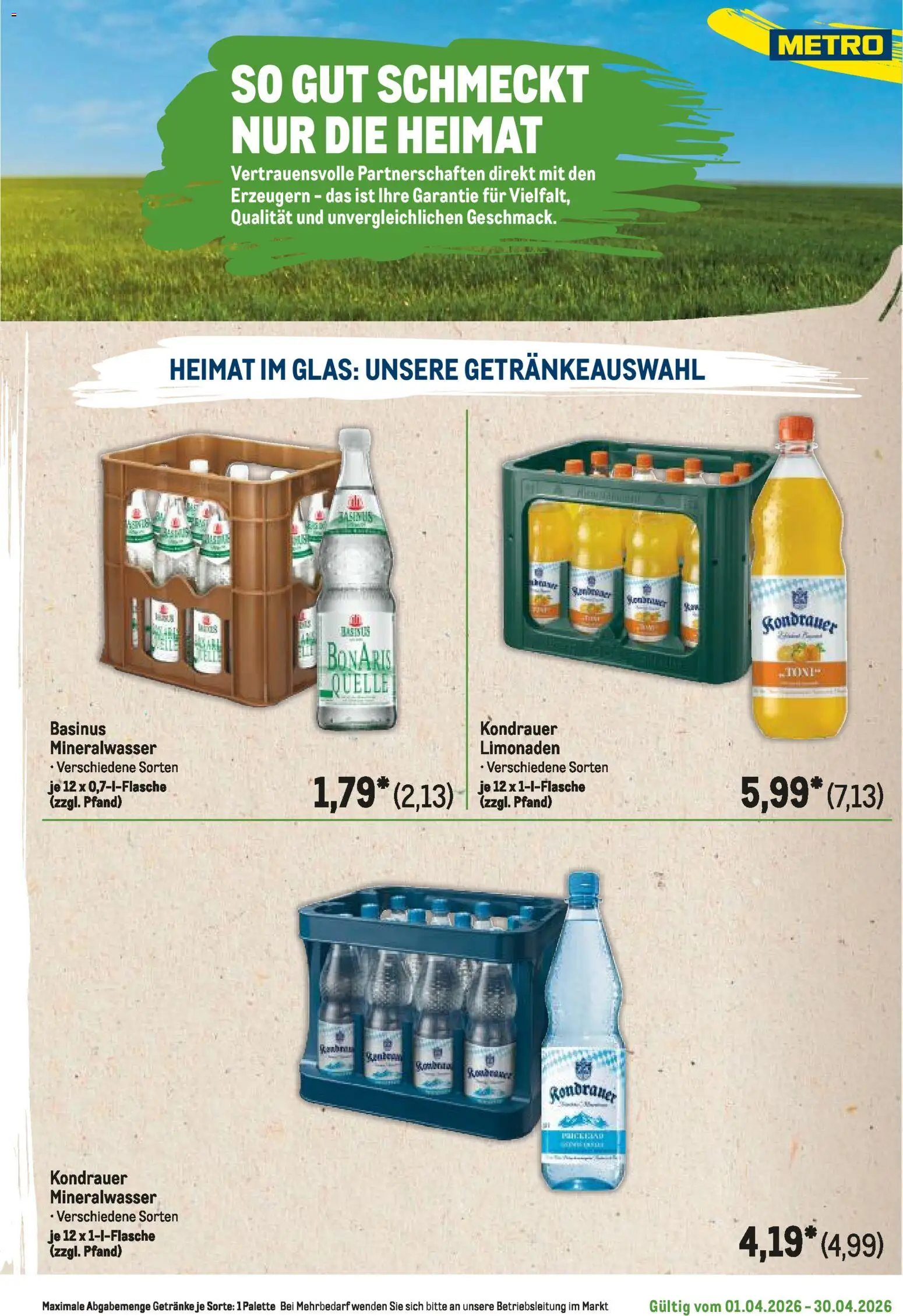 Metro Regionaler Flyer – gültig ab 01.04.2026 | Seite: 107 | Produkte: Mineralwasser