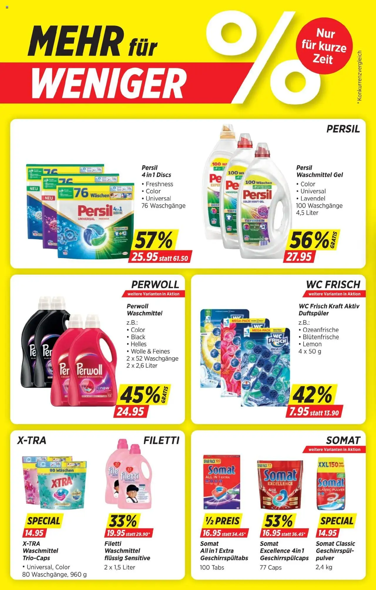 Denner Aktionen ab 26.08.2025 | Seite: 18 | Produkte: Pulver, Waschmittel