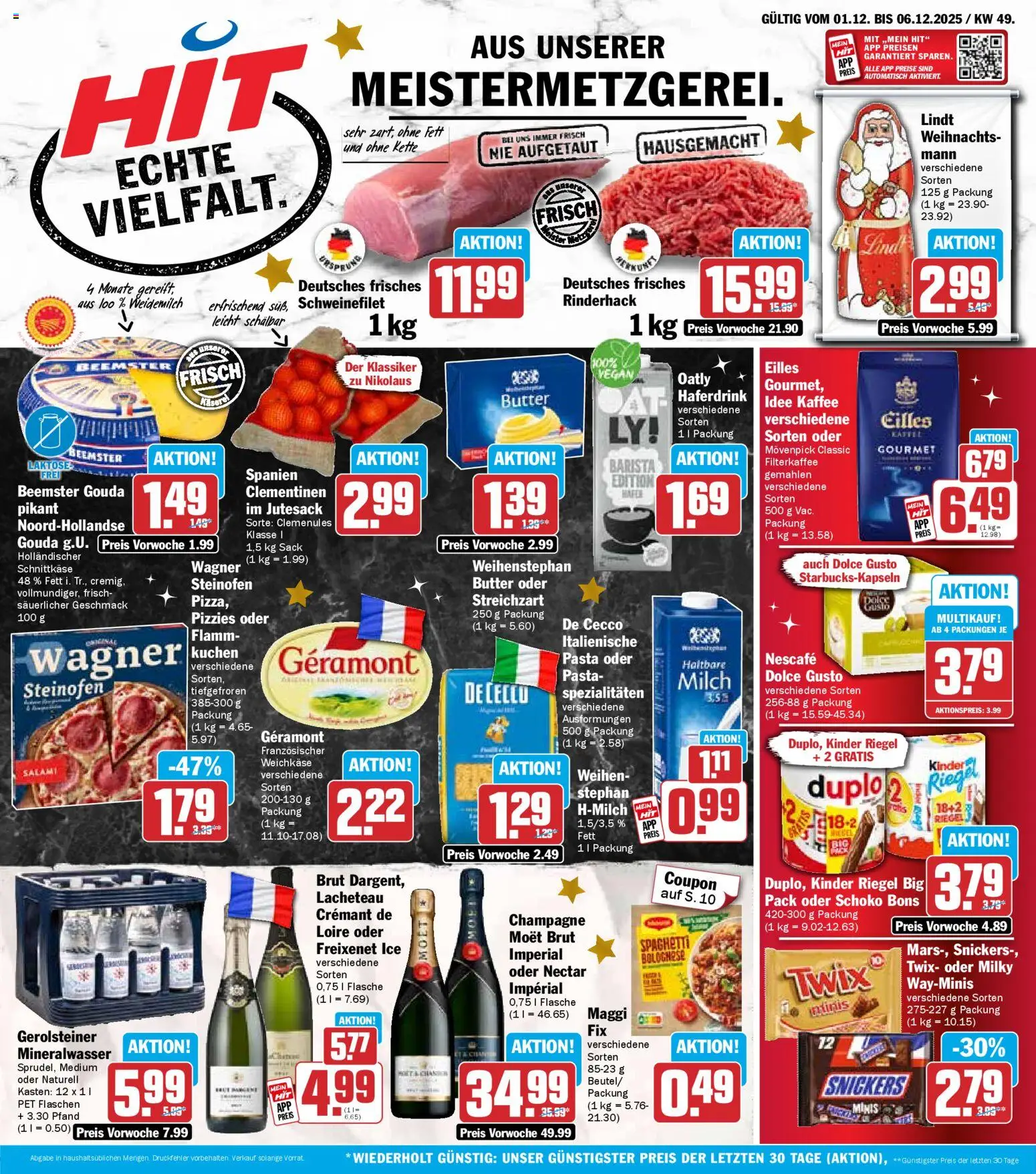 HIT Prospekt 	 – gültig ab 01.12.2025 | Seite: 1 | Produkte: Geramont, Maggi, Twix, Lindt
