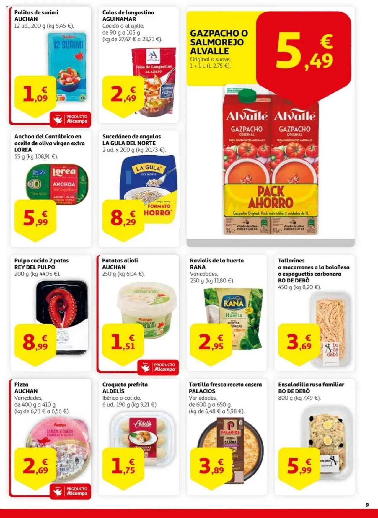Alcampo - Especial Mascotas Guanya en estalvi │ válido desde el 20.05.2025 | Página: 9 | Productos: Queso, Jamón, Aceite de oliva virgen extra, Langostino