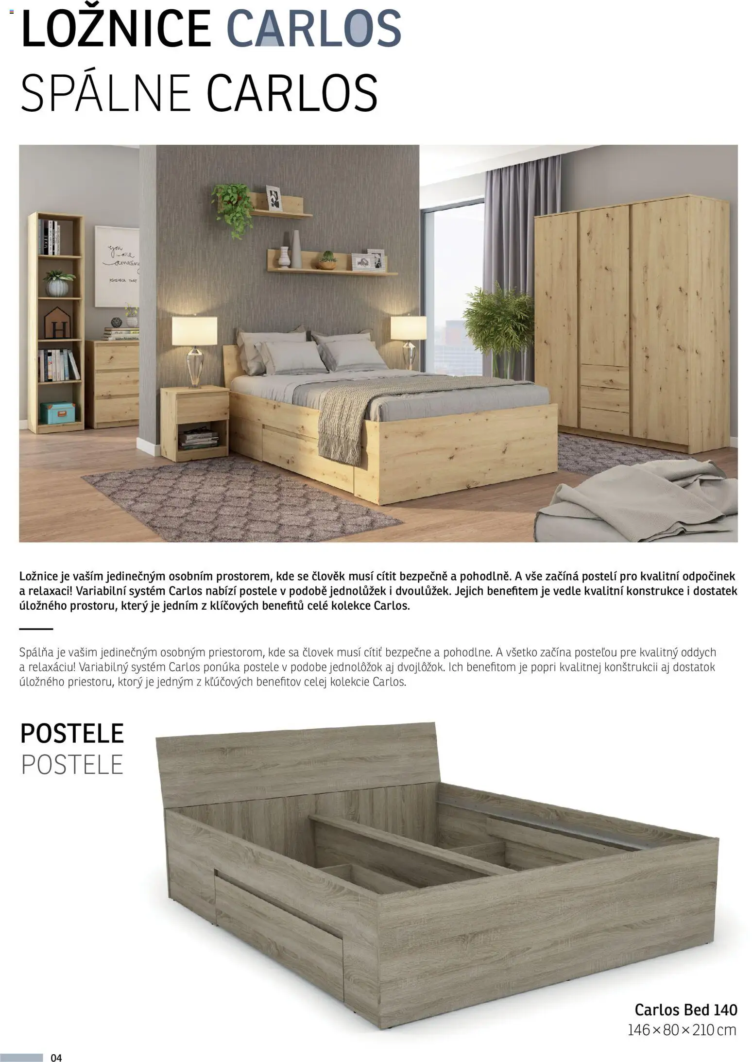 ASKO nábytek leták - Variabilní program Carlos od 01.01.2026 | Strana: 4 | Produkty: Postele