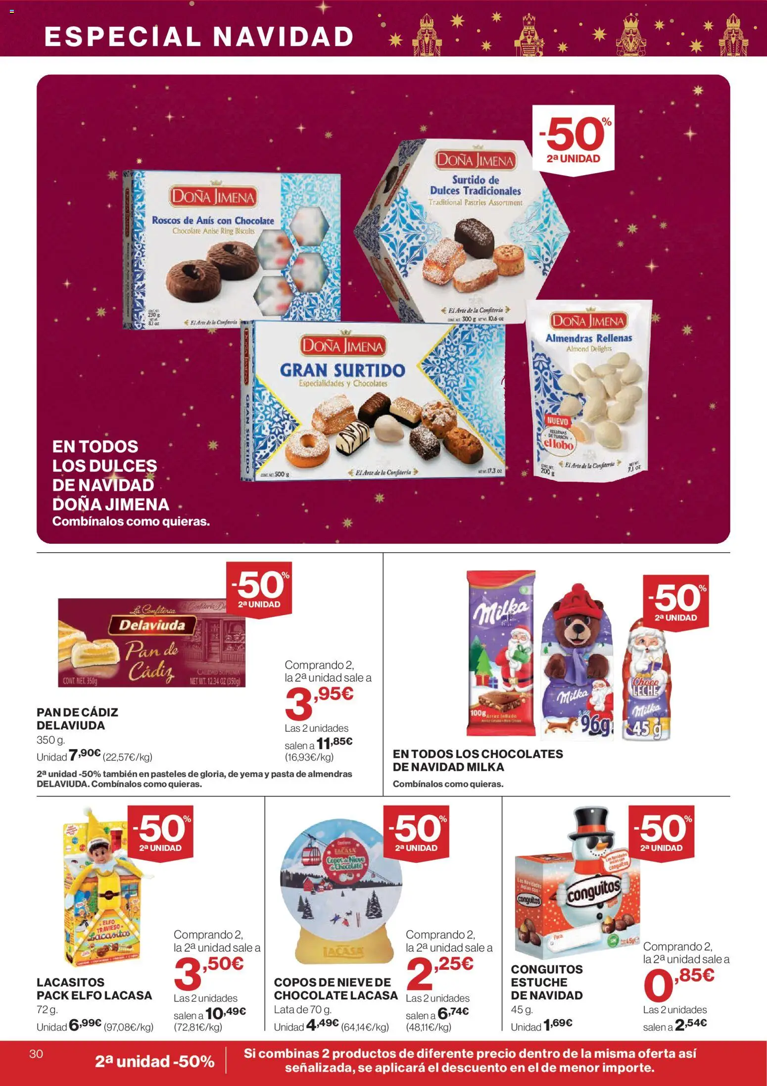 El Corte Inglés ofertas │ válido desde el 04.12.2025 | Página: 30 | Productos: Leche, Pan, Pasta, Copos