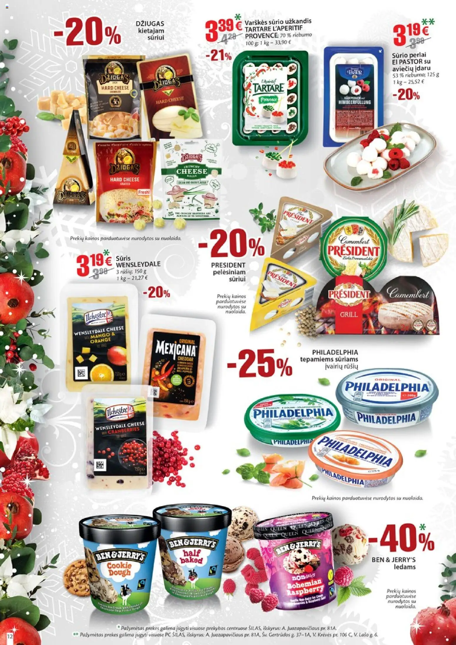 Šilas akcijos nuo 15.12.2025 | Puslapis: 12 | Prekių: Sūris