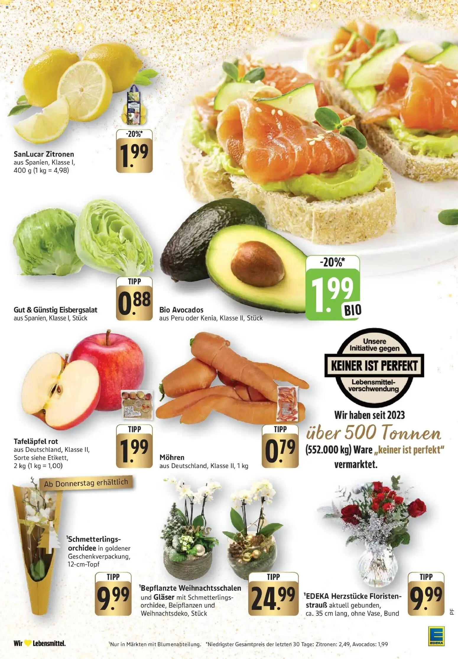Edeka prospekt Steinfeld	 – gültig ab 15.12.2025 | Seite: 3 | Produkte: Orchidee, Mohren, Avocado, Zitronen