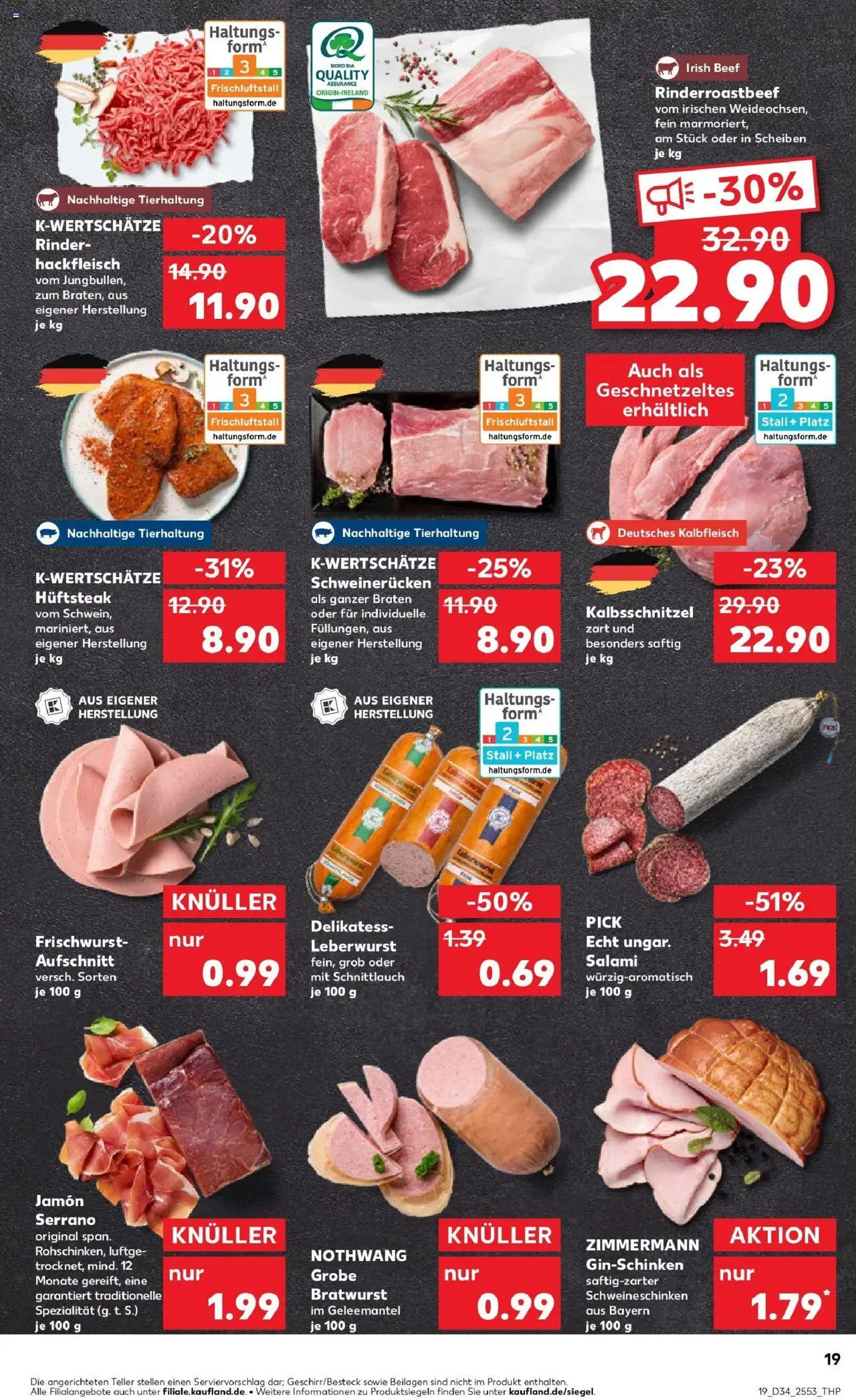 Kaufland prospekt Frankfurt Am Main	 - gültig ab dem 21.08.2025 | Seite: 19 | Produkte: Bratwurst, Schweinerucken, Salami, Hackfleisch