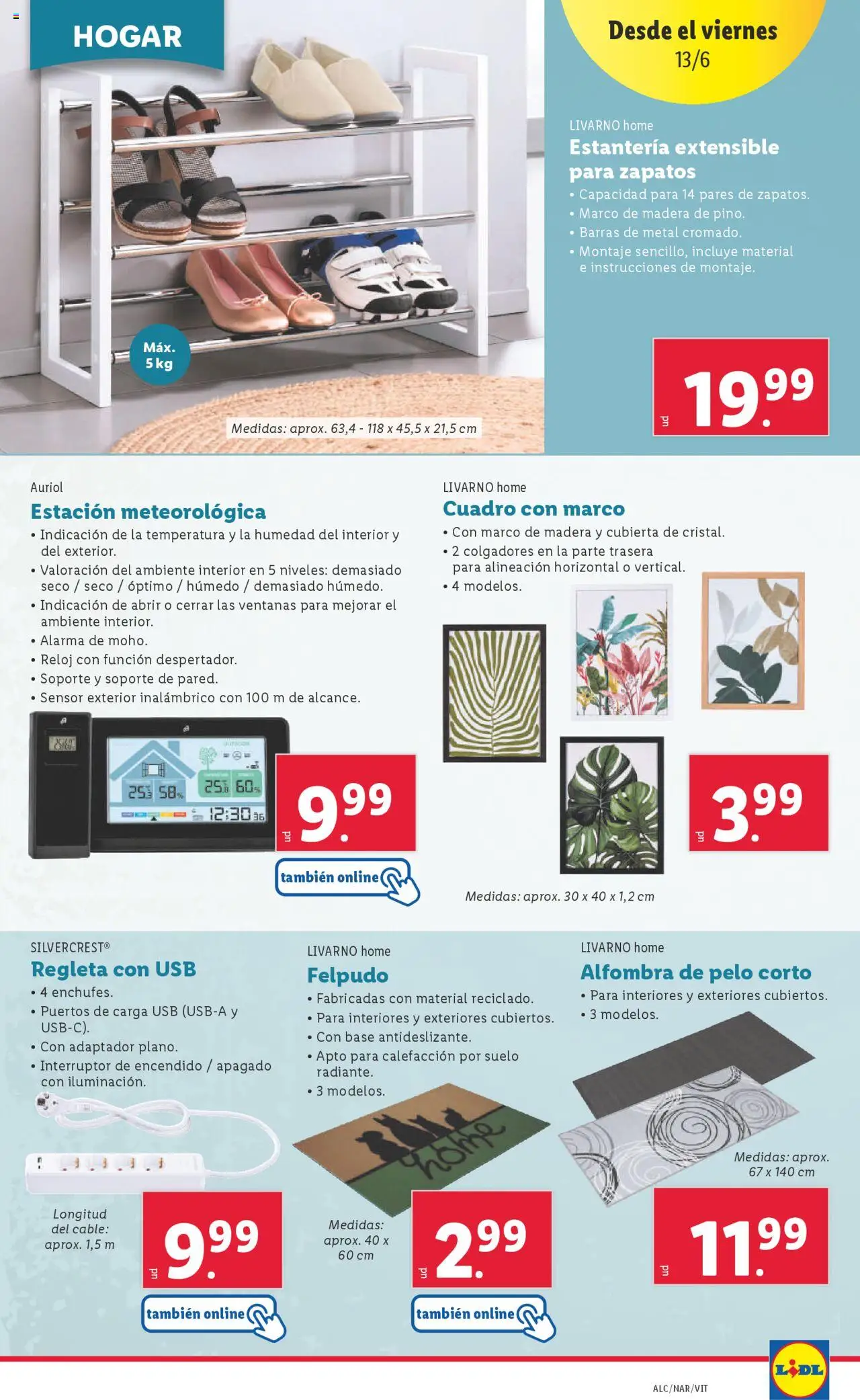 Lidl catálogo MAD │ válido desde el 09.06.2025 | Página: 43 | Productos: Reloj, USB, Alfombra, Felpudo