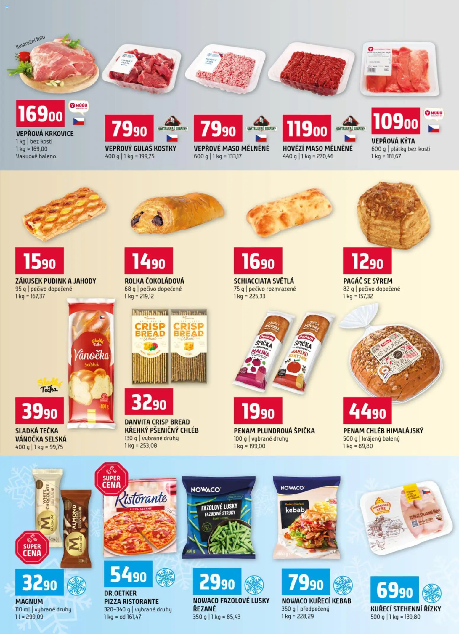 Terno leták od 19.11.2025 | Strana: 3 | Produkty: Vepřové maso, Jahody, Magnum, Guláš