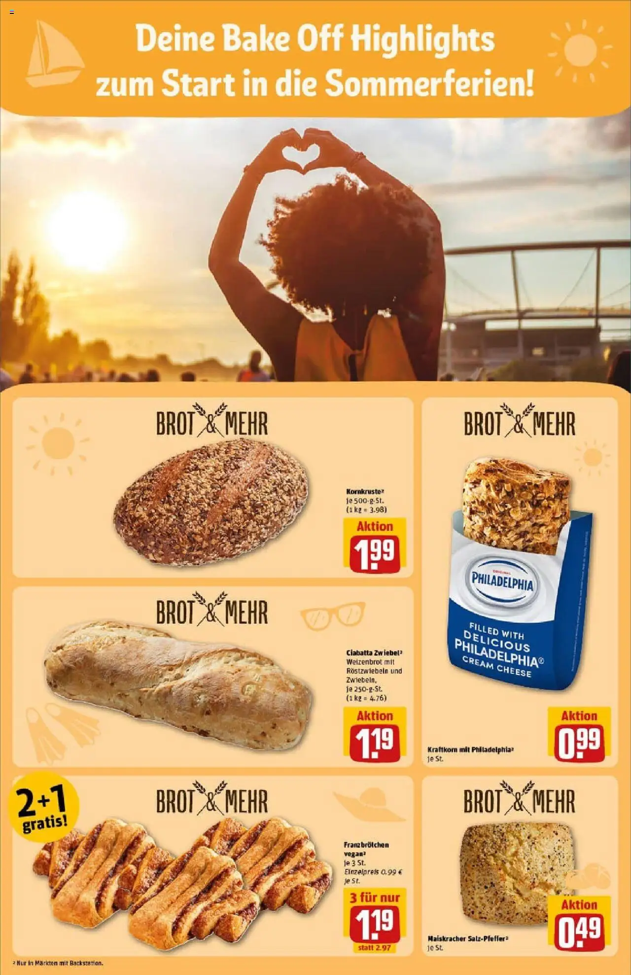 Rewe prospekt Mönchengladbach	 - gültig ab dem 29.06.2025 | Seite: 16 | Produkte: Philadelphia, Brot