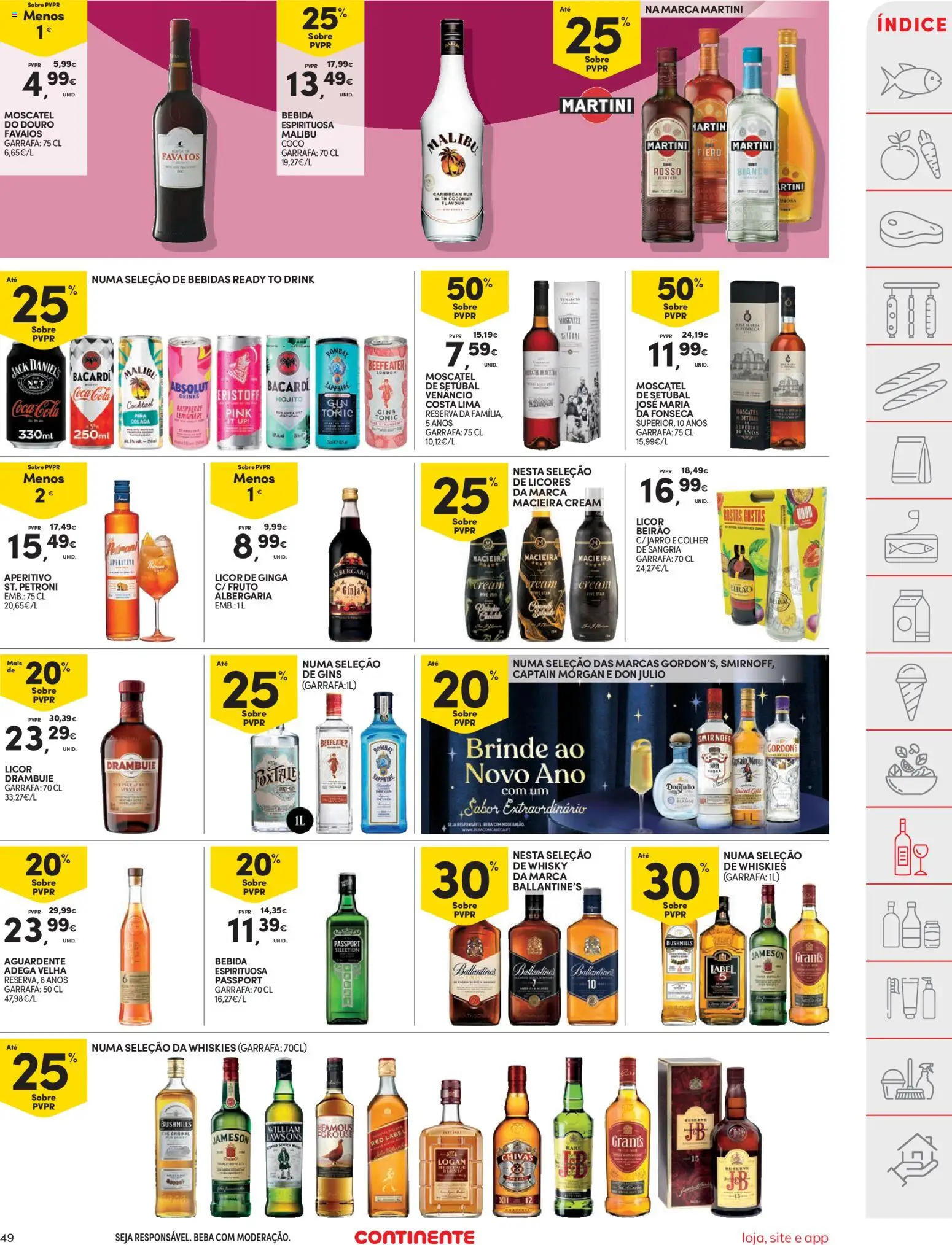 Continente folheto │ válido de 26.12.2025 | Página: 49 | Produtos: Whisky, Rum, Licor, Macieira cream