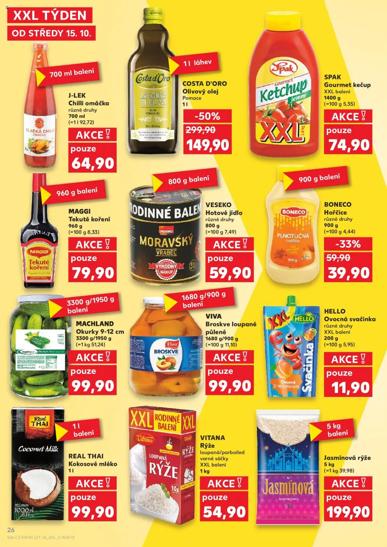 Kaufland leták - Praha 8 od 15.10.2025 | Strana: 26 | Produkty: Olej, Maggi, Kečup, Koření