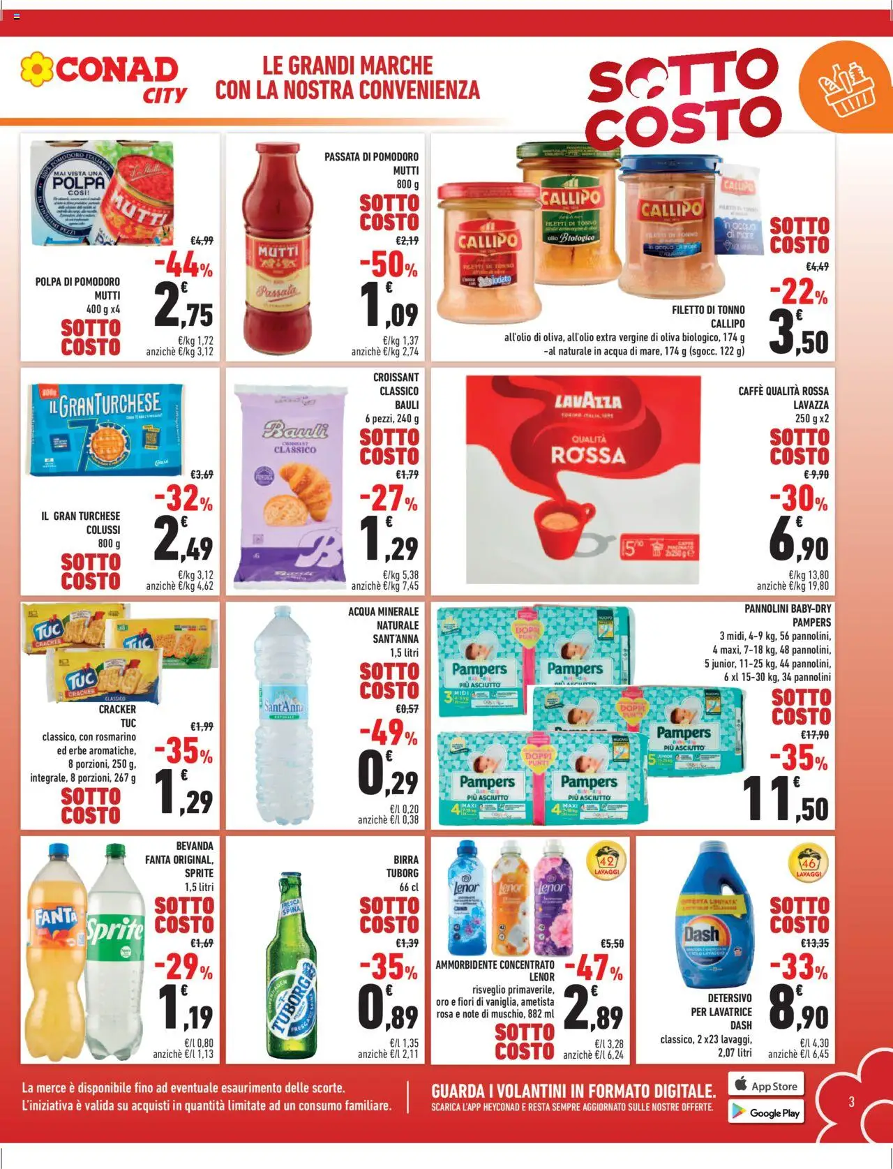 Volantino Conad del 10.10.2025 | Pagina: 3 | Prodotti: Pomodoro, Fanta, Croissant, Acqua minerale