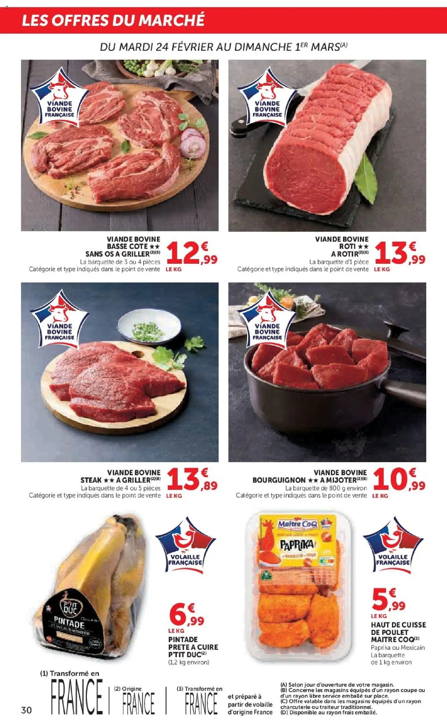 {H1} | Page: 30 | Produits: Paprika, Volaille, Viande, Basse côte