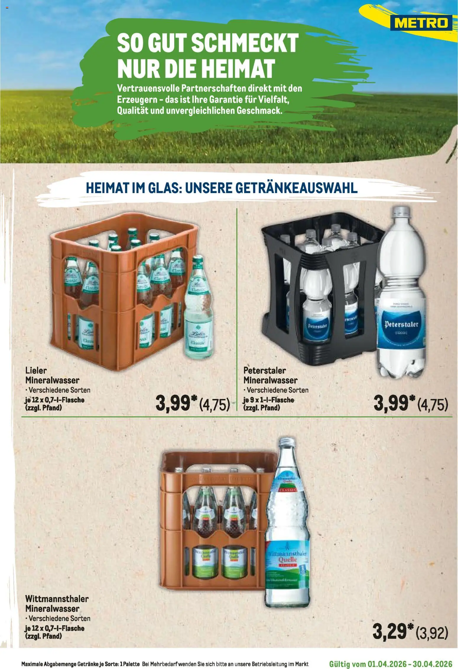 Metro Regionaler Flyer – gültig ab 01.04.2026 | Seite: 115 | Produkte: Mineralwasser