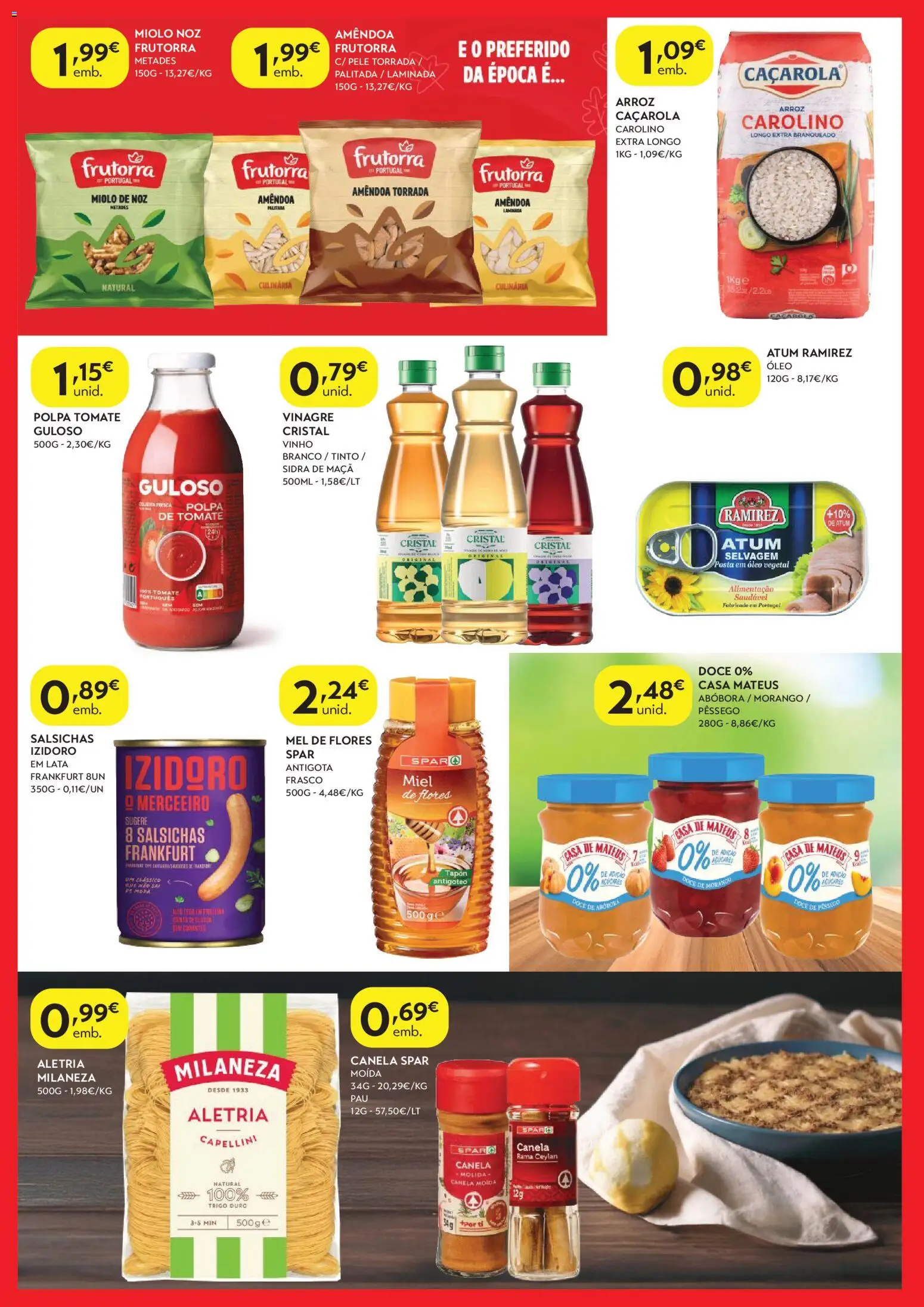 Spar - folheto │ válido de 09.12.2025 | Página: 4 | Produtos: Atum, Milaneza, Abóbora, Mel