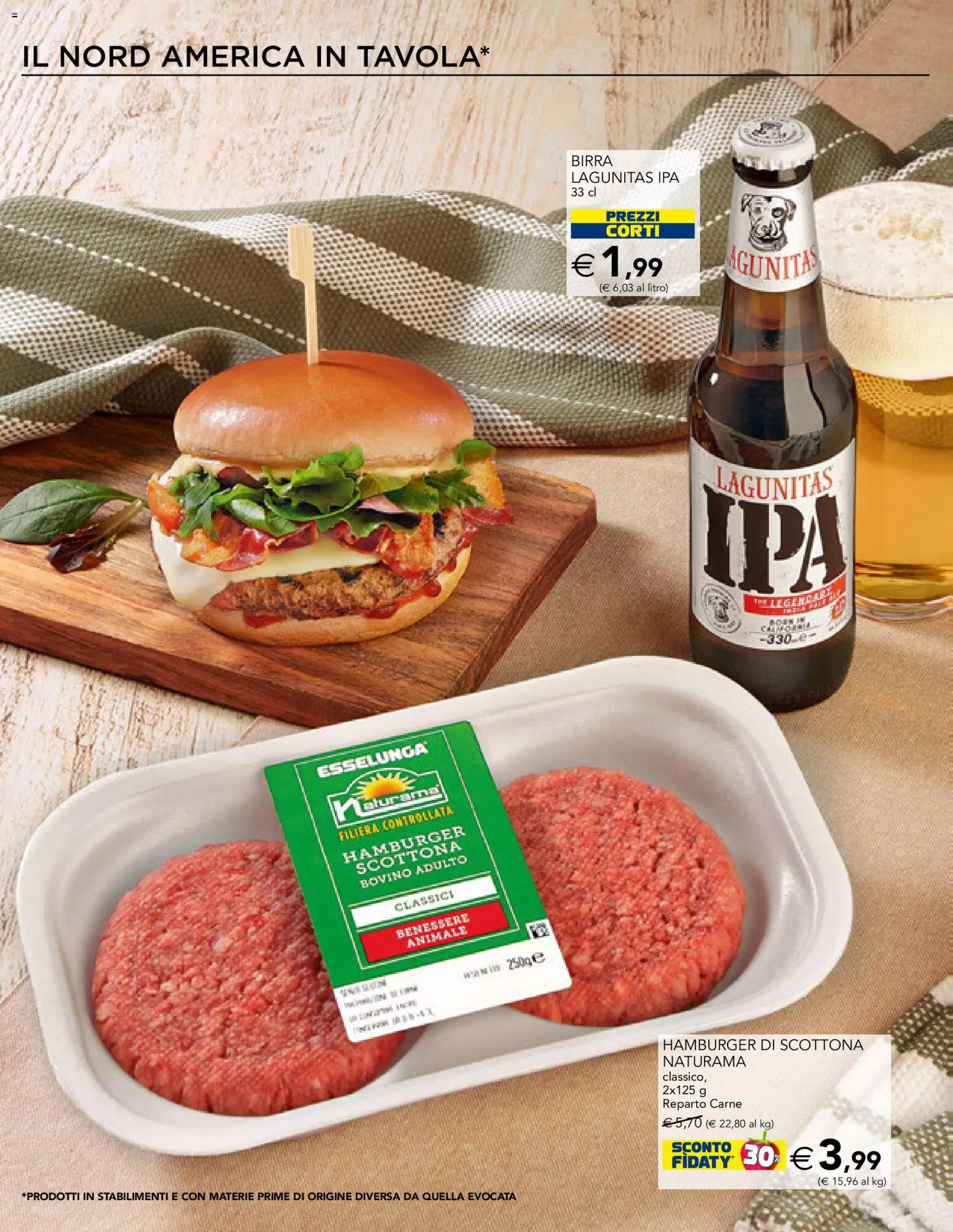 Volantino Esselunga S del 12.02.2026 | Pagina: 18 | Prodotti: Bovino, Birra, Hamburger