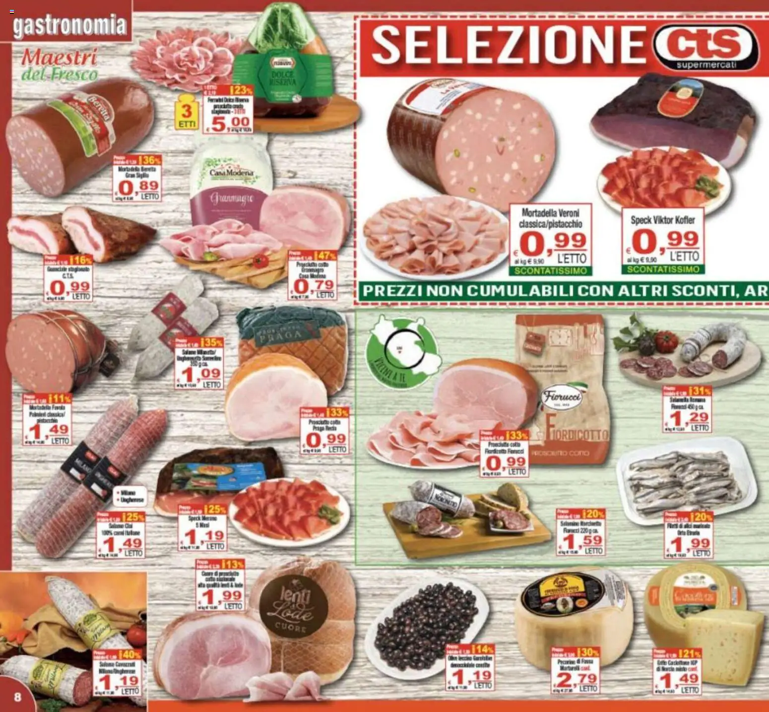 Volantino CTS del 06.03.2026 | Pagina: 8 | Prodotti: Speck, Salame, Mortadella, Colla