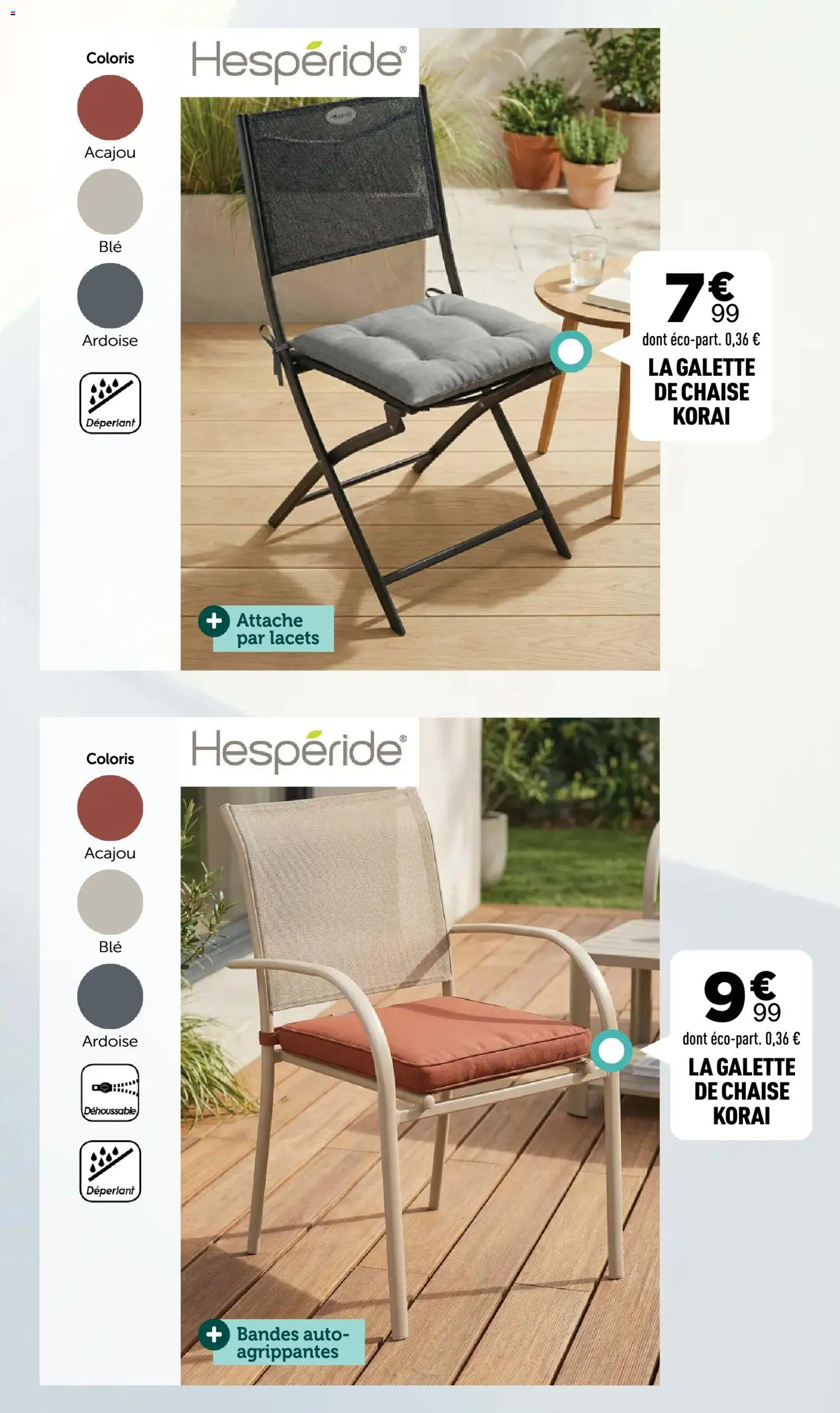 {H1} | Page: 23 | Produits: Chaise, Galette de chaise