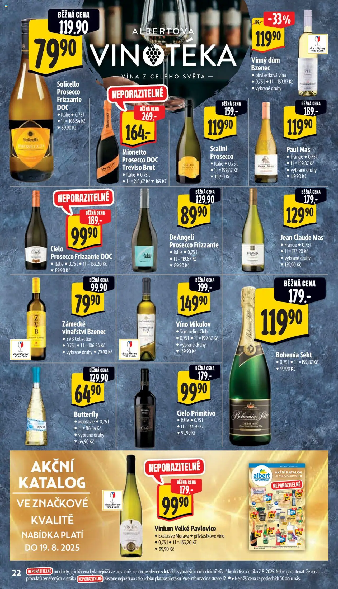 Albert leták - Supermarket od 13.08.2025 | Strana: 29 | Produkty: Víno, Frizzante, Primitivo, Prosecco DOC