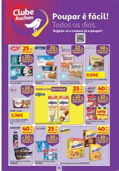 Pré-visualização Auchan folheto válido de 26.03.2026 | Página: 36 | Produtos: Aveia, Tarte, Cereais, Proteina