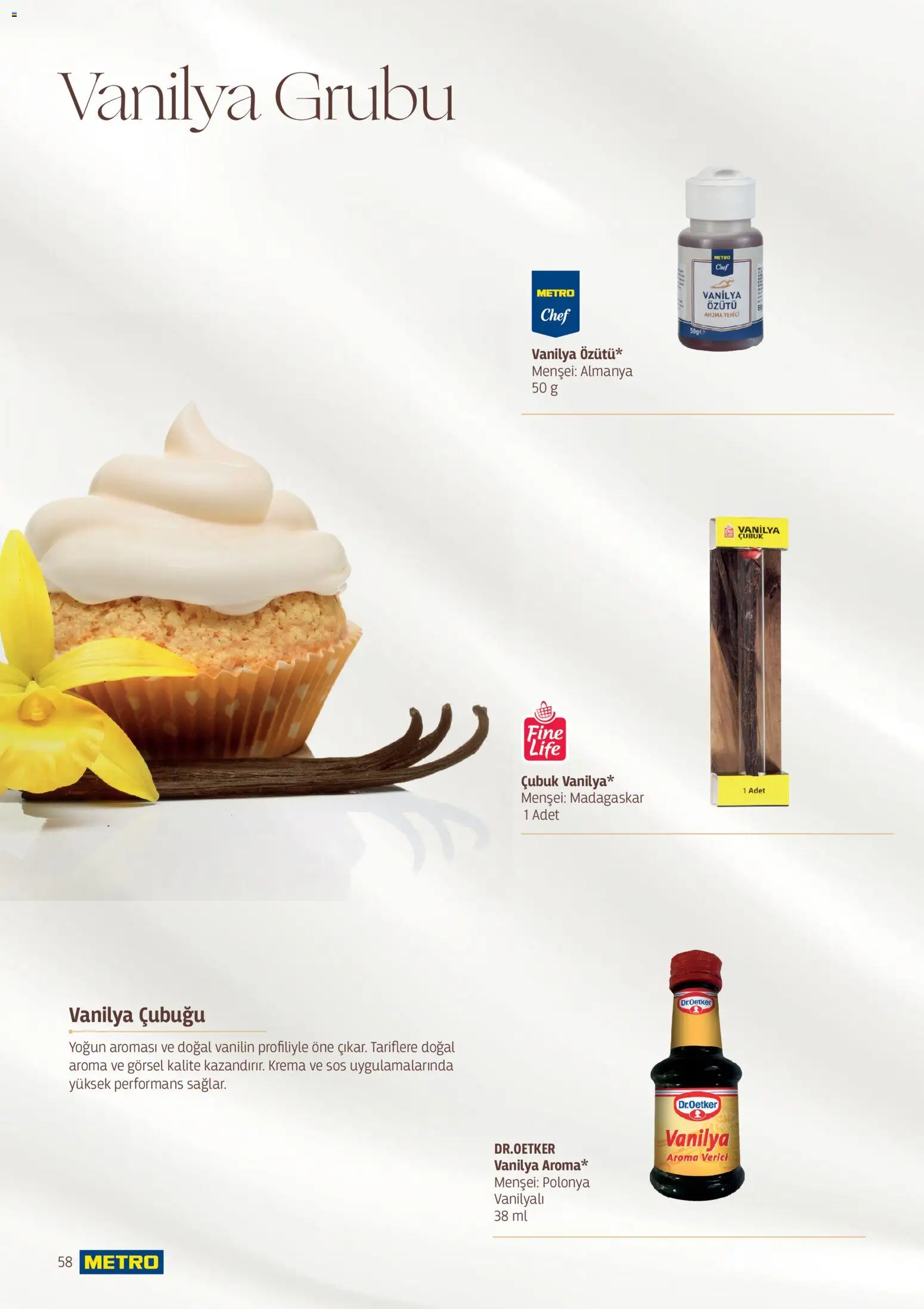 Metro - Pastacılık Kataloğu - 06.04.2026 tarihinden itibaren geçerlidir | Sayfa: 58 | Ürünler: Krema, Sos