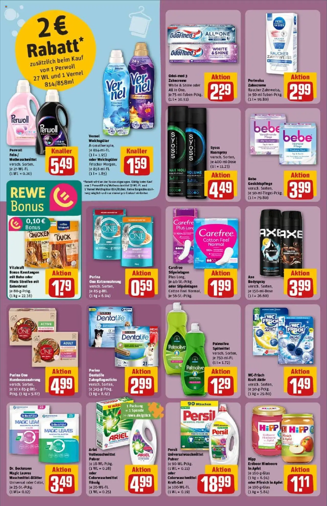 Rewe prospekt Kassel / Niederzwehren	 - gültig ab dem 06.07.2025 | Seite: 24 | Produkte: Ariel, Weichspüler, Axe, Persil