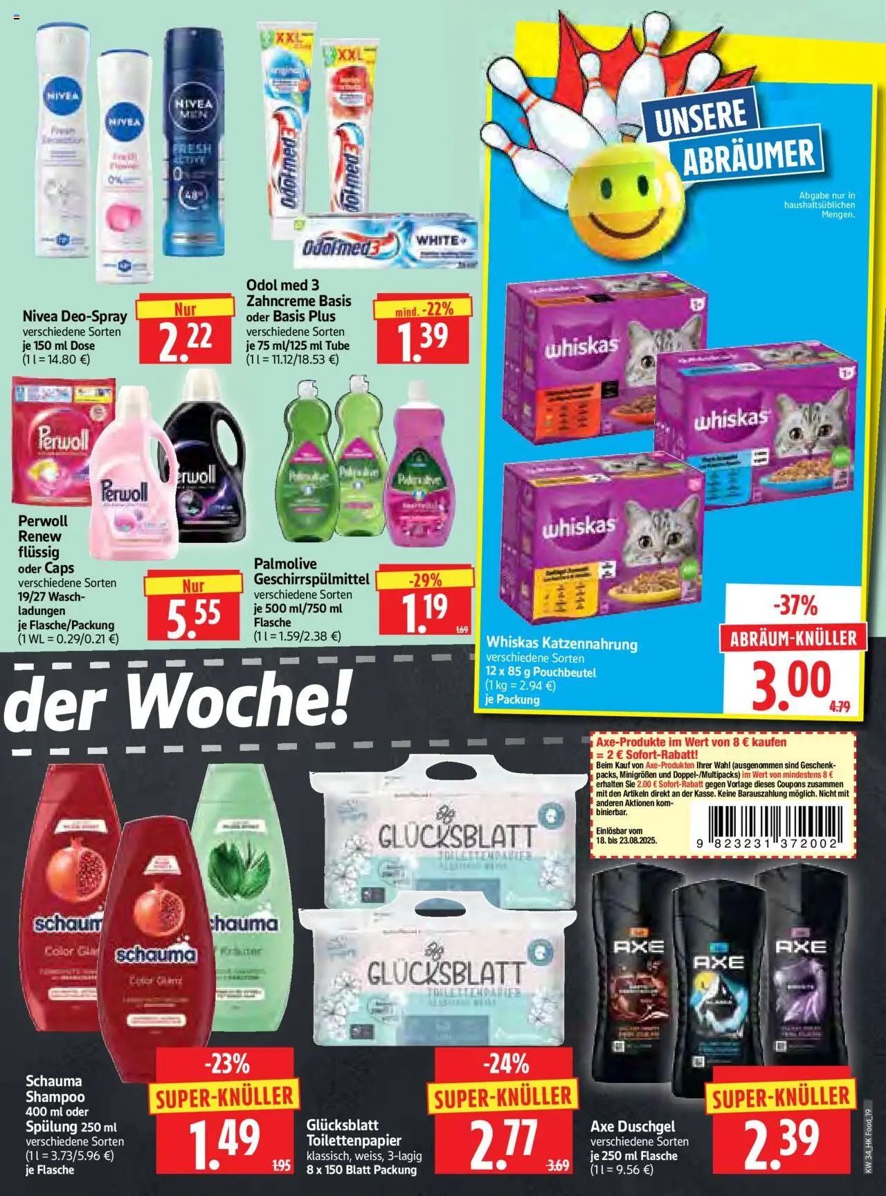 HERKULES Prospekt 	 - gültig ab dem 18.08.2025 | Seite: 19 | Produkte: Spülung, Deospray, Whiskas, Toilettenpapier