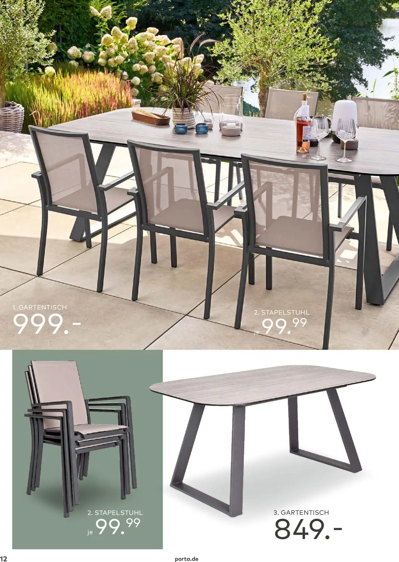 Porta! - Outdoor - Gartenmöbelkatalog 2025 - gültig ab dem 02.03.2025 | Seite: 12