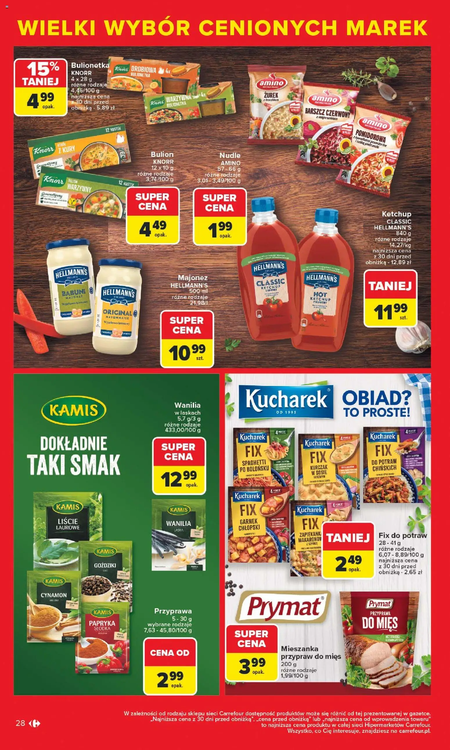 Carrefour Gazetka - Markowe atrakcje cenowe od 27.10.2025 | Strona: 30 | Produkty: Kurczak, Goździki, Szynka, Papryka