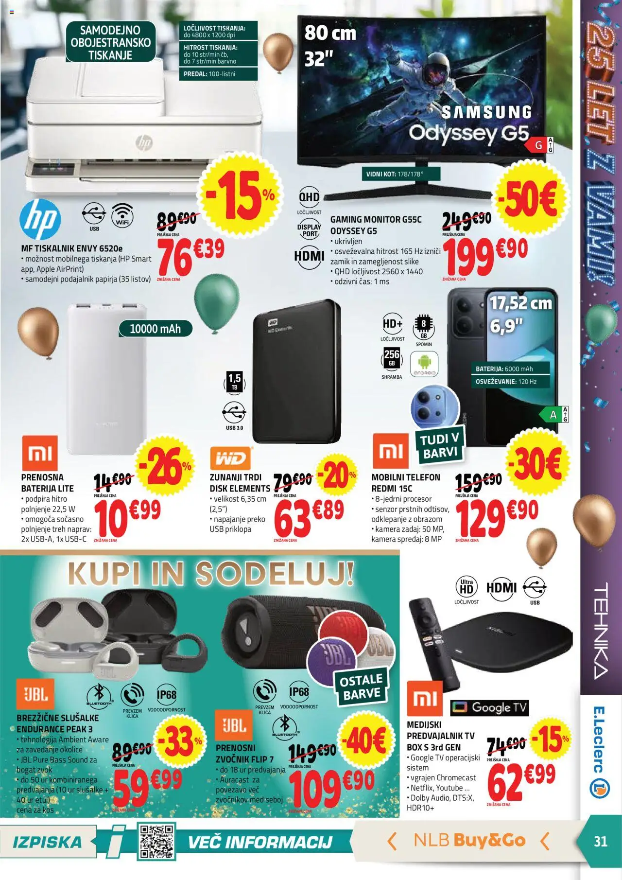Novi E.leclerc katalog ponudbe – veljaven od 22.10.2025 | Stran: 3 | Izdelki: Telefon, Kamera, Disk, Kos