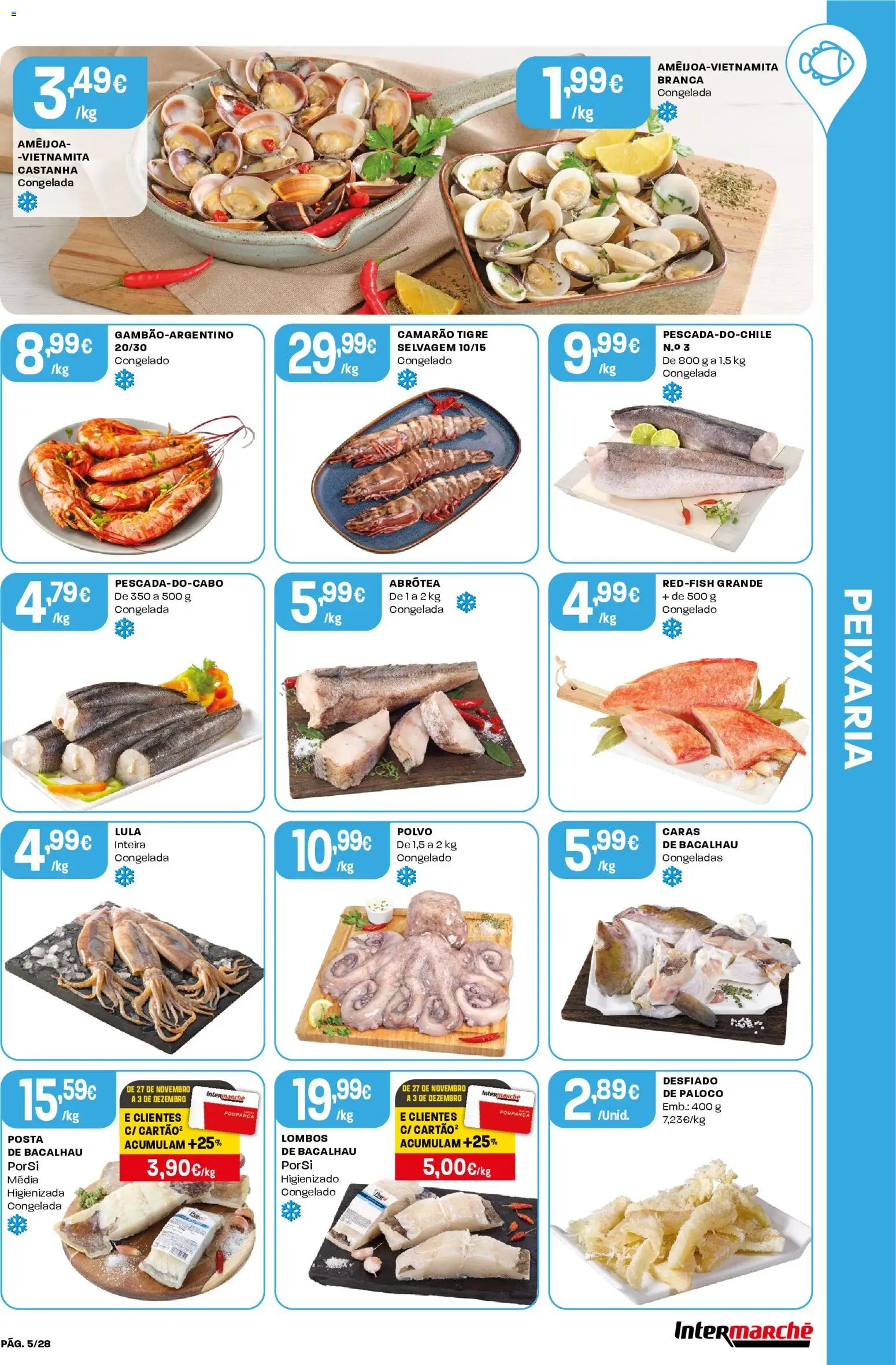 Intermarché Black Friday │ válido de 27.11.2025 | Página: 5 | Produtos: Bacalhau, Polvo, Camarão