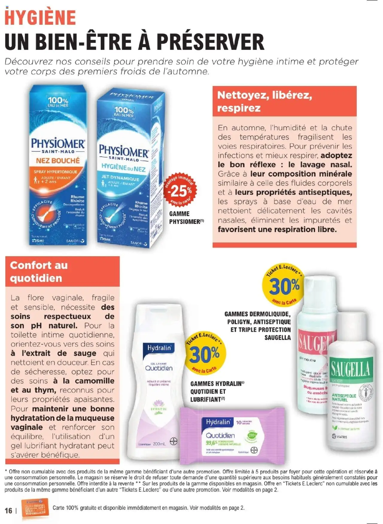{H1} | Page: 16 | Produits: Base, Hygiène intime