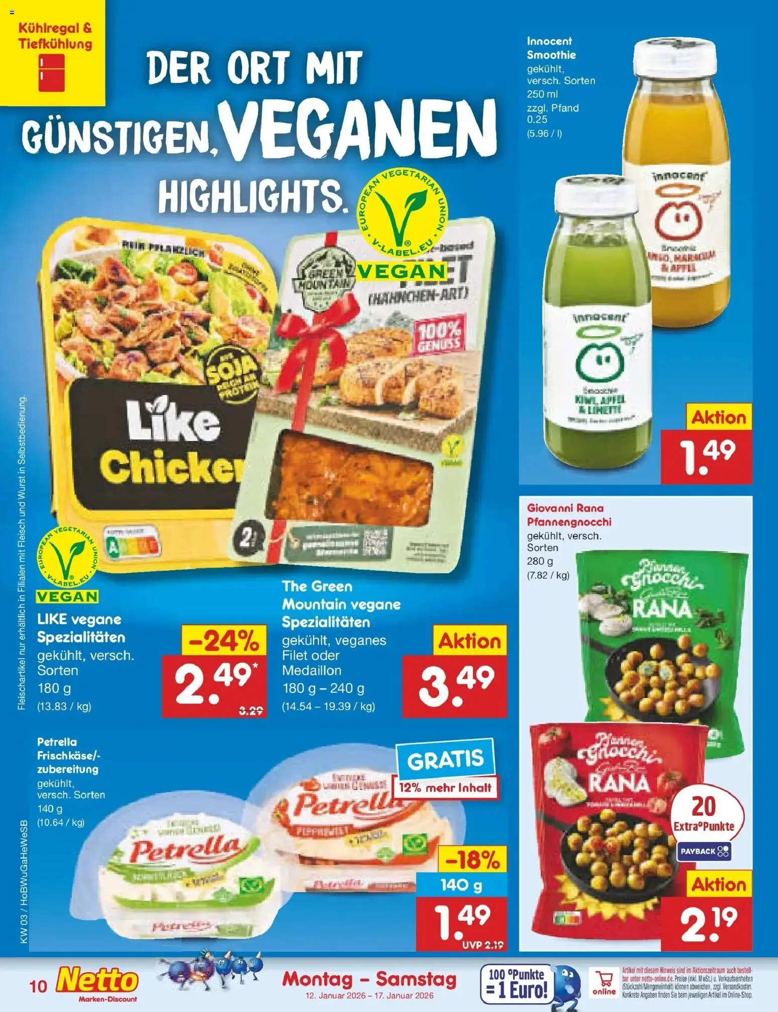 Netto Marken-Discount prospekt Hannover	 – gültig ab 12.01.2026 | Seite: 10 | Produkte: Äpfel, Wurst, Fleisch